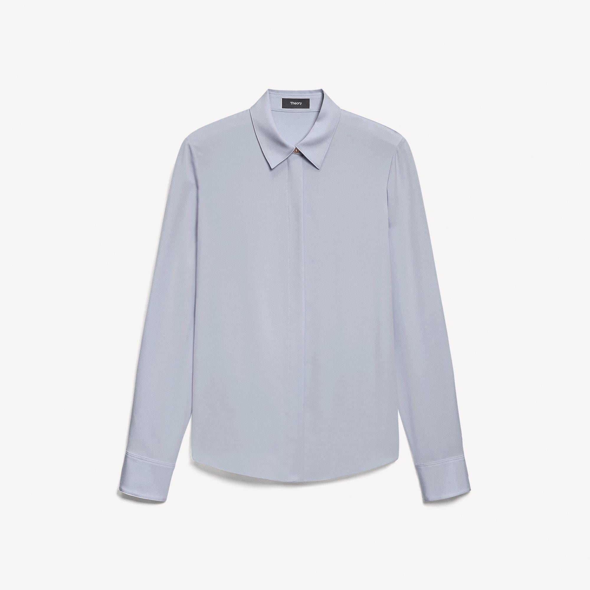 Fitted Shirt in Silk Georgette