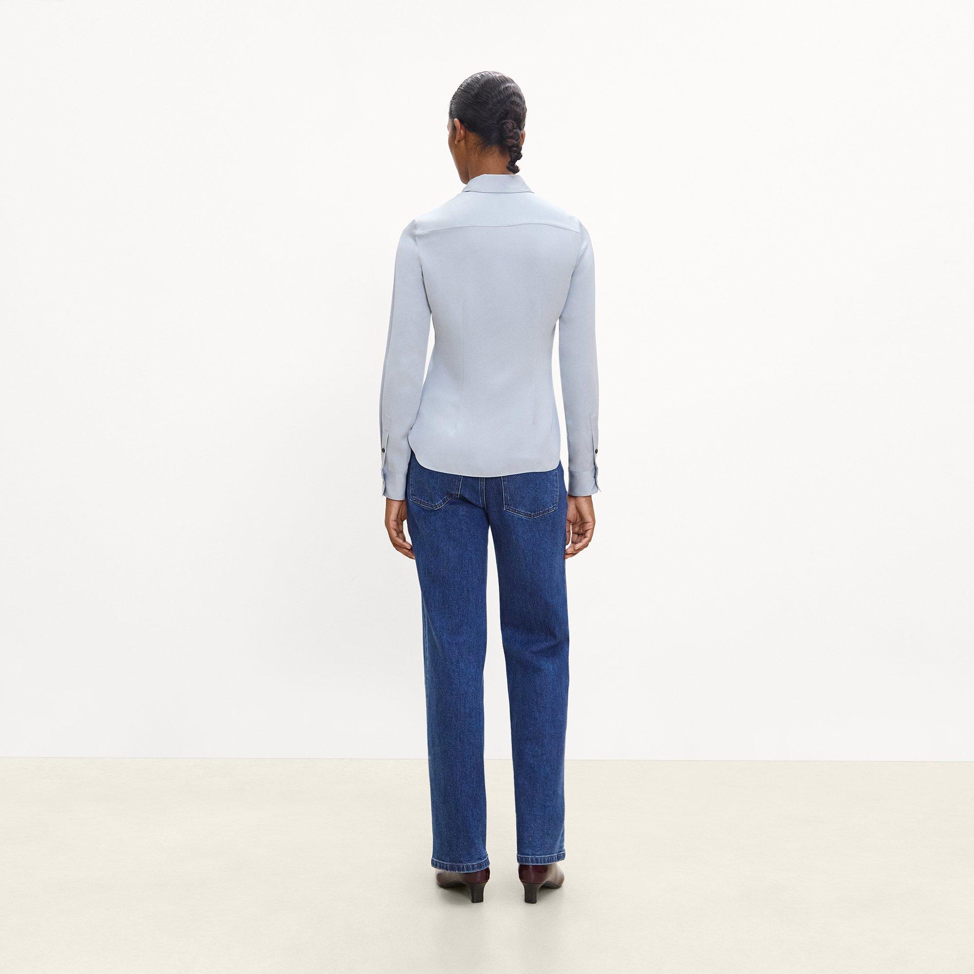Fitted Shirt in Silk Georgette