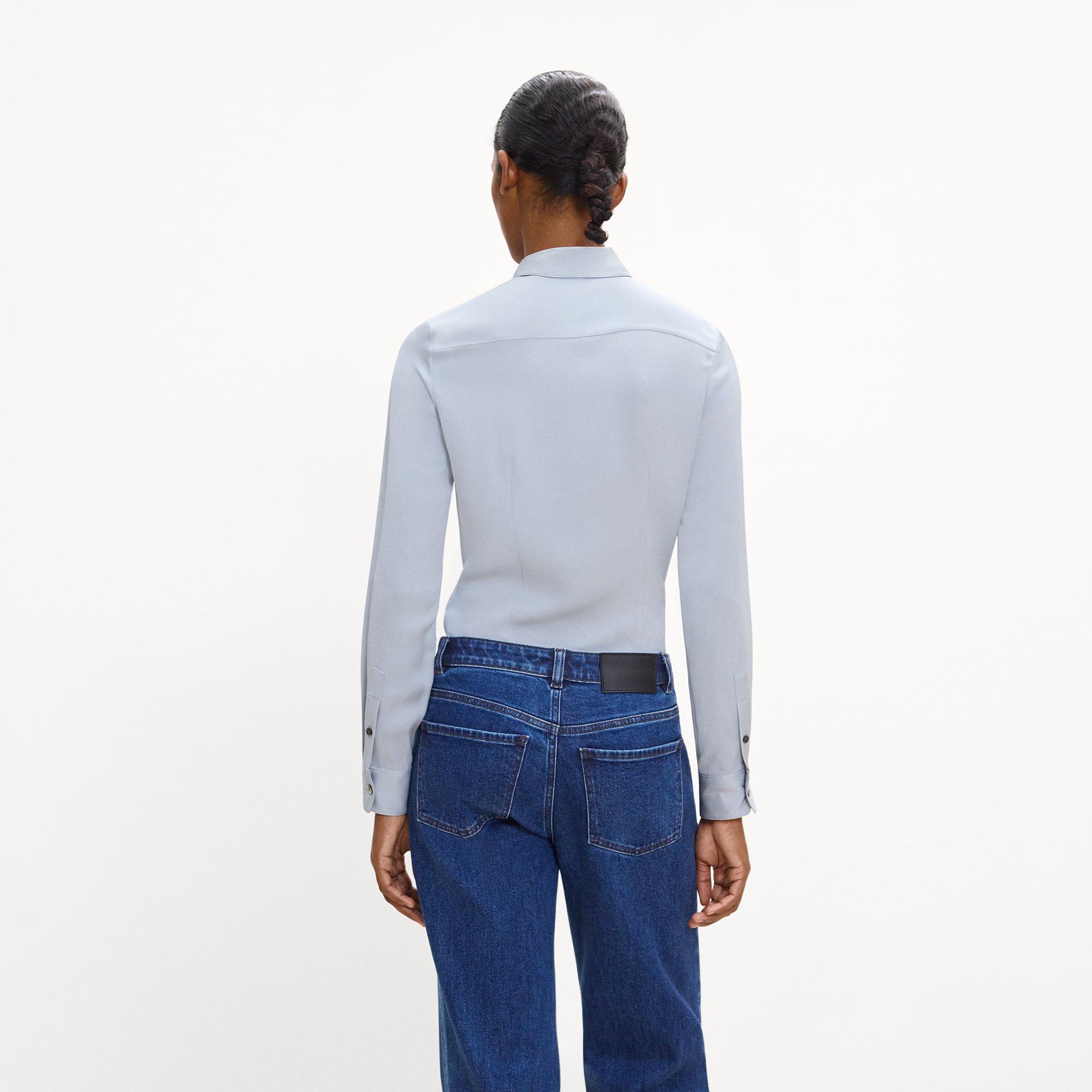 Fitted Shirt in Silk Georgette