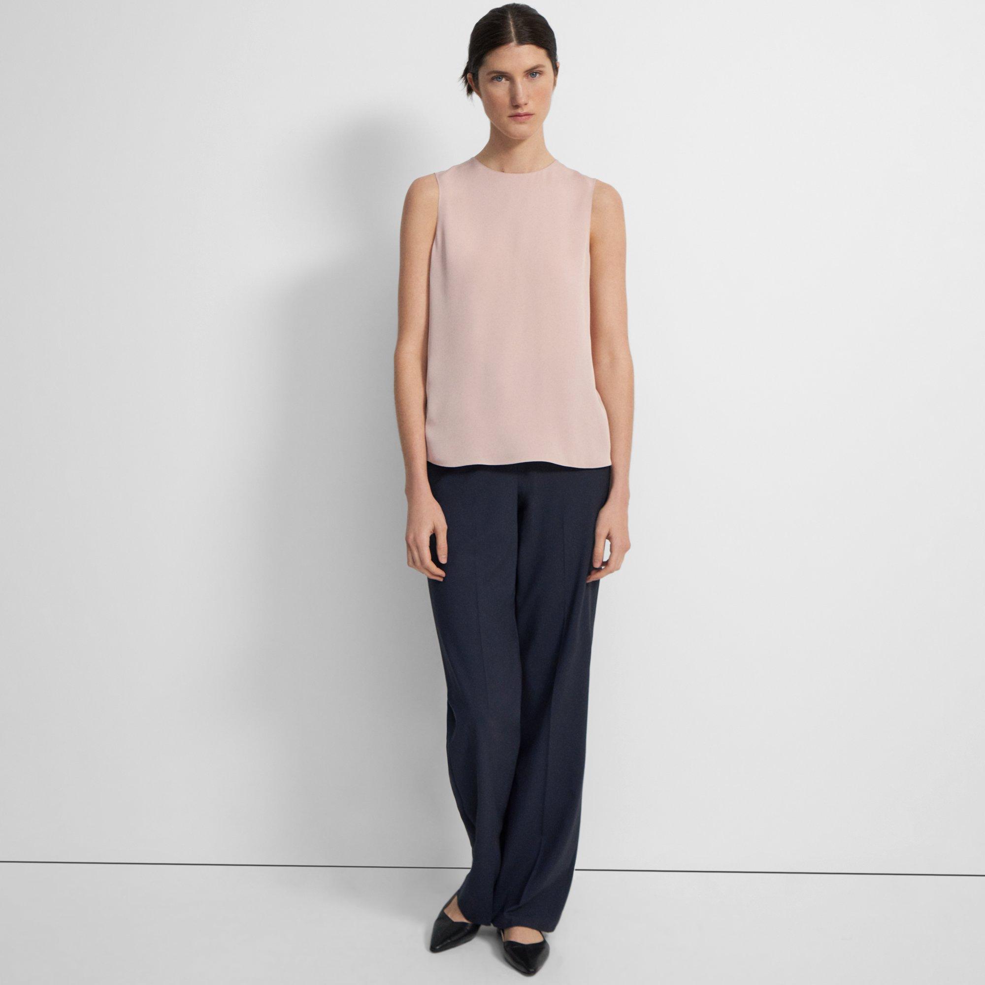 Shell Top in Silk Georgette