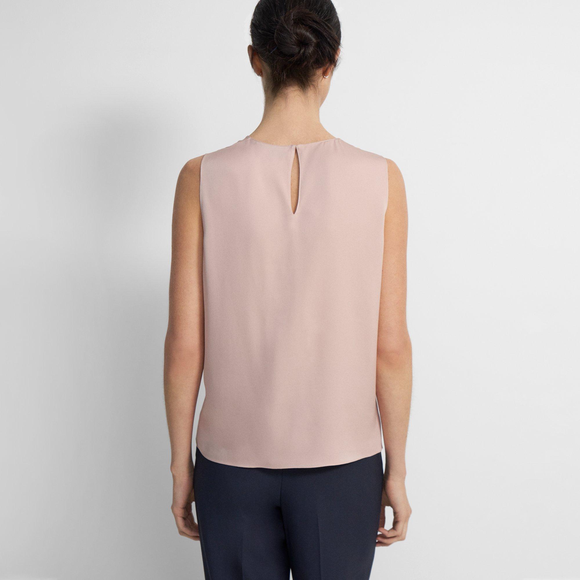 Shell Top in Silk Georgette