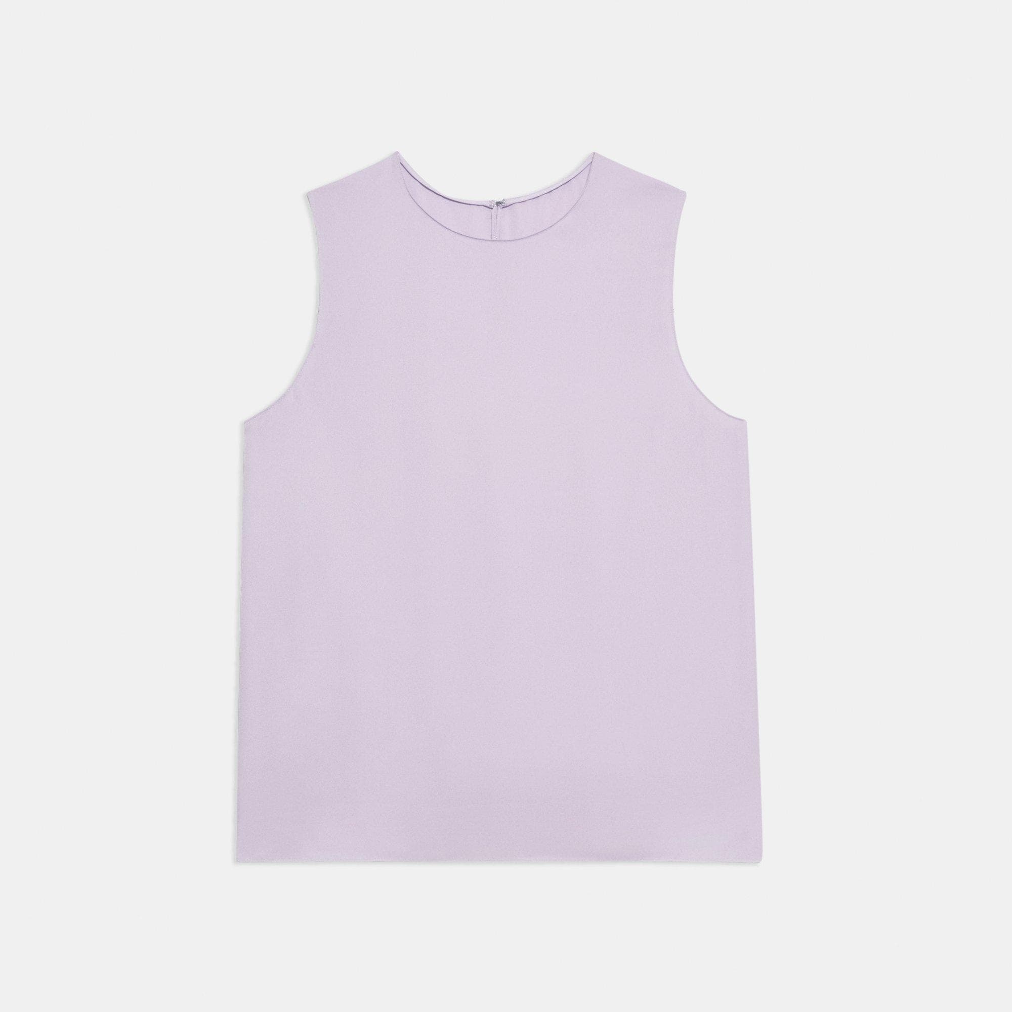 Tank-Top aus Seiden-Georgette