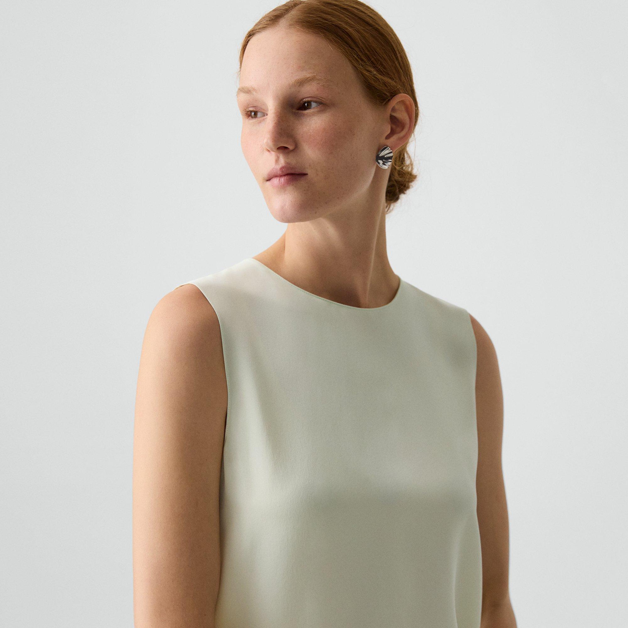 Shell Top in Silk Georgette