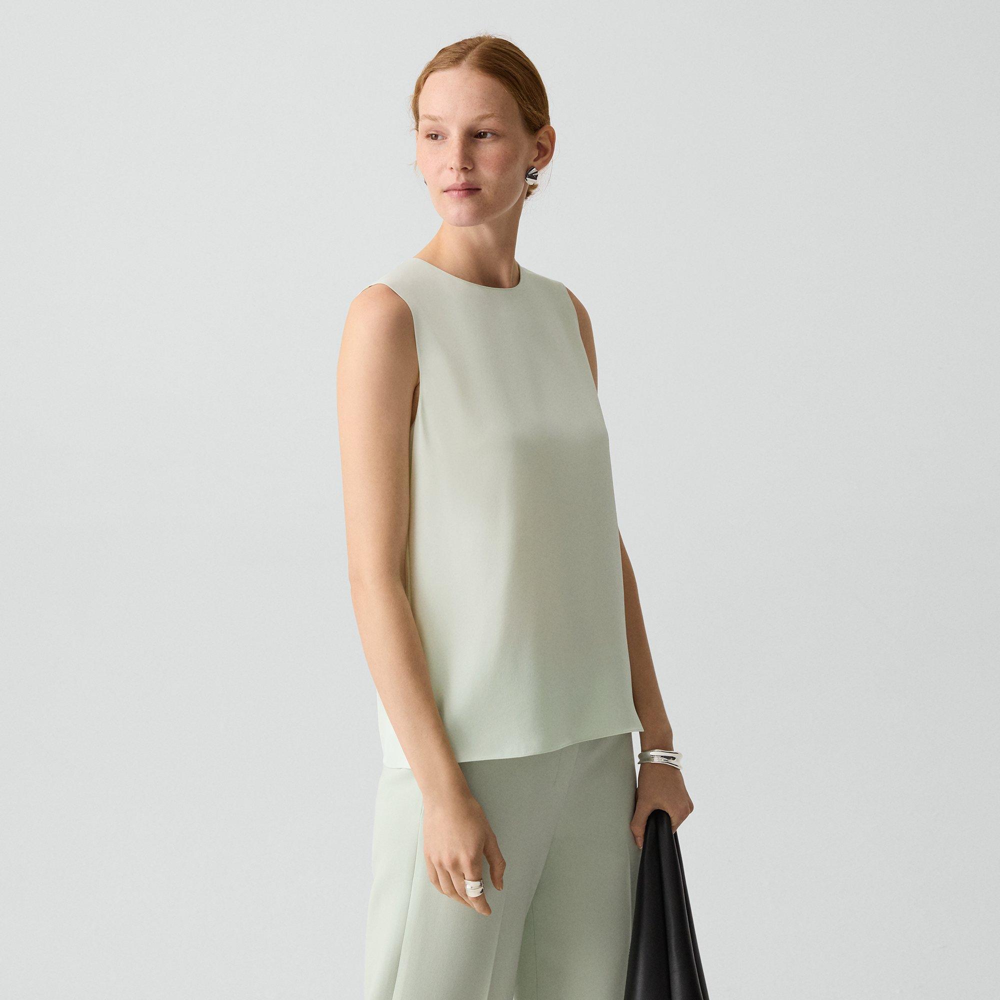 Shell Top in Silk Georgette