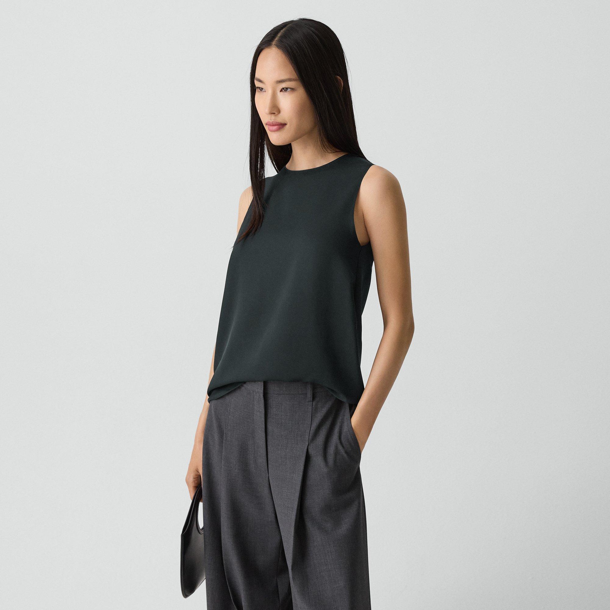 Shell Top in Silk Georgette