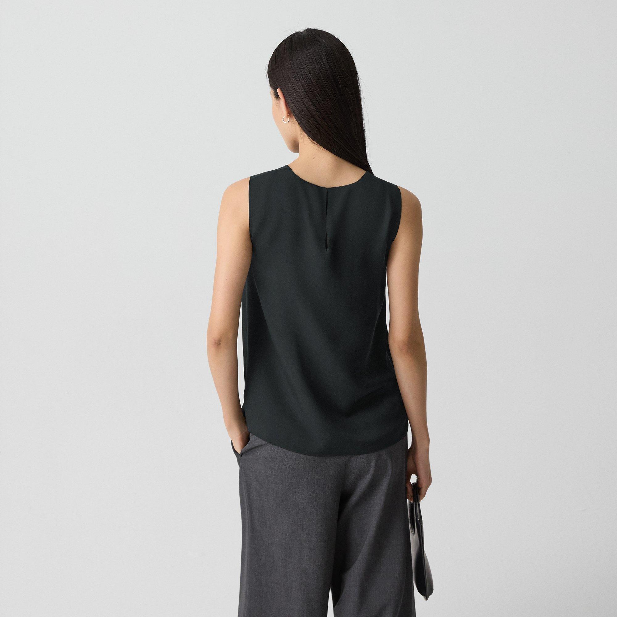 Shell Top in Silk Georgette