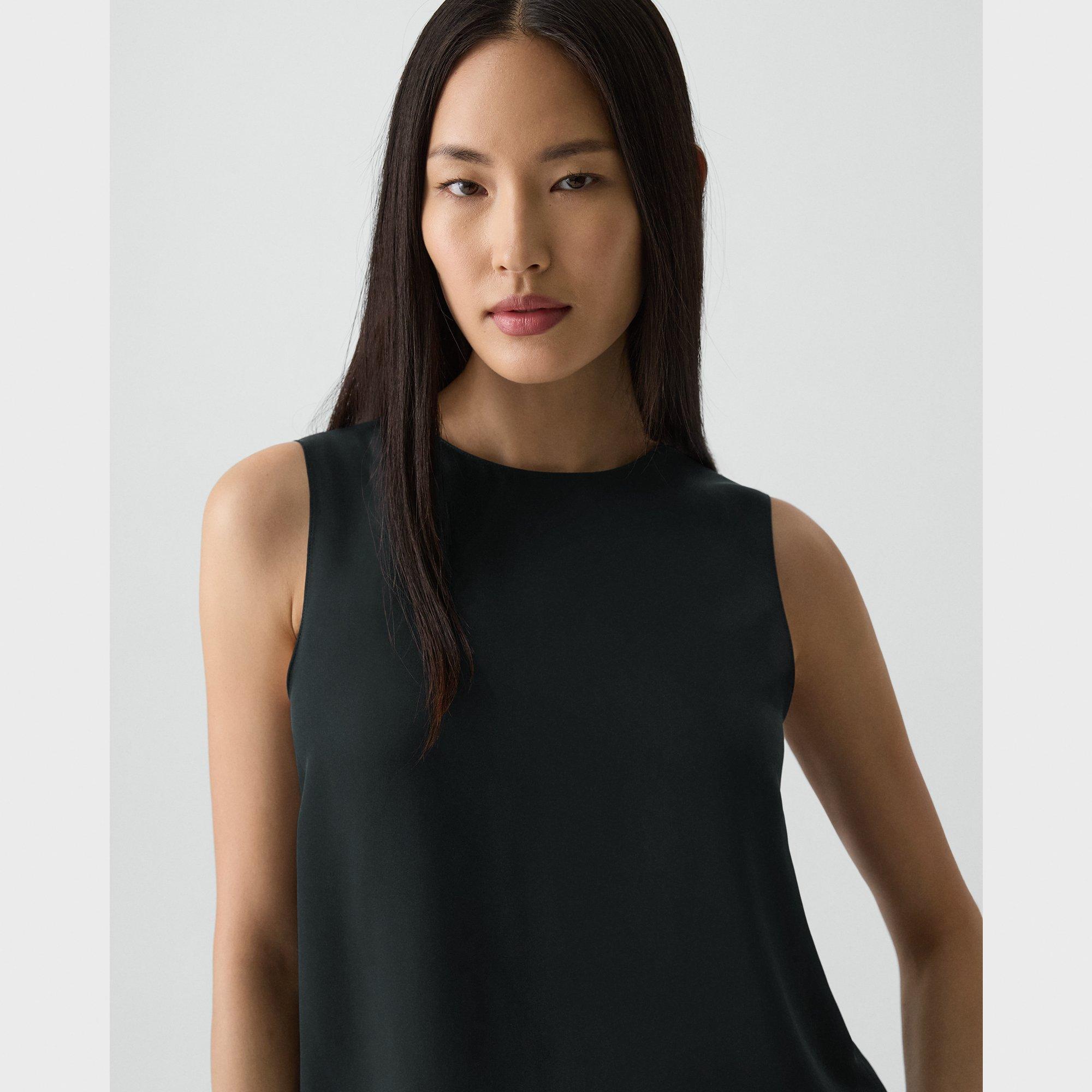 Shell Top in Silk Georgette