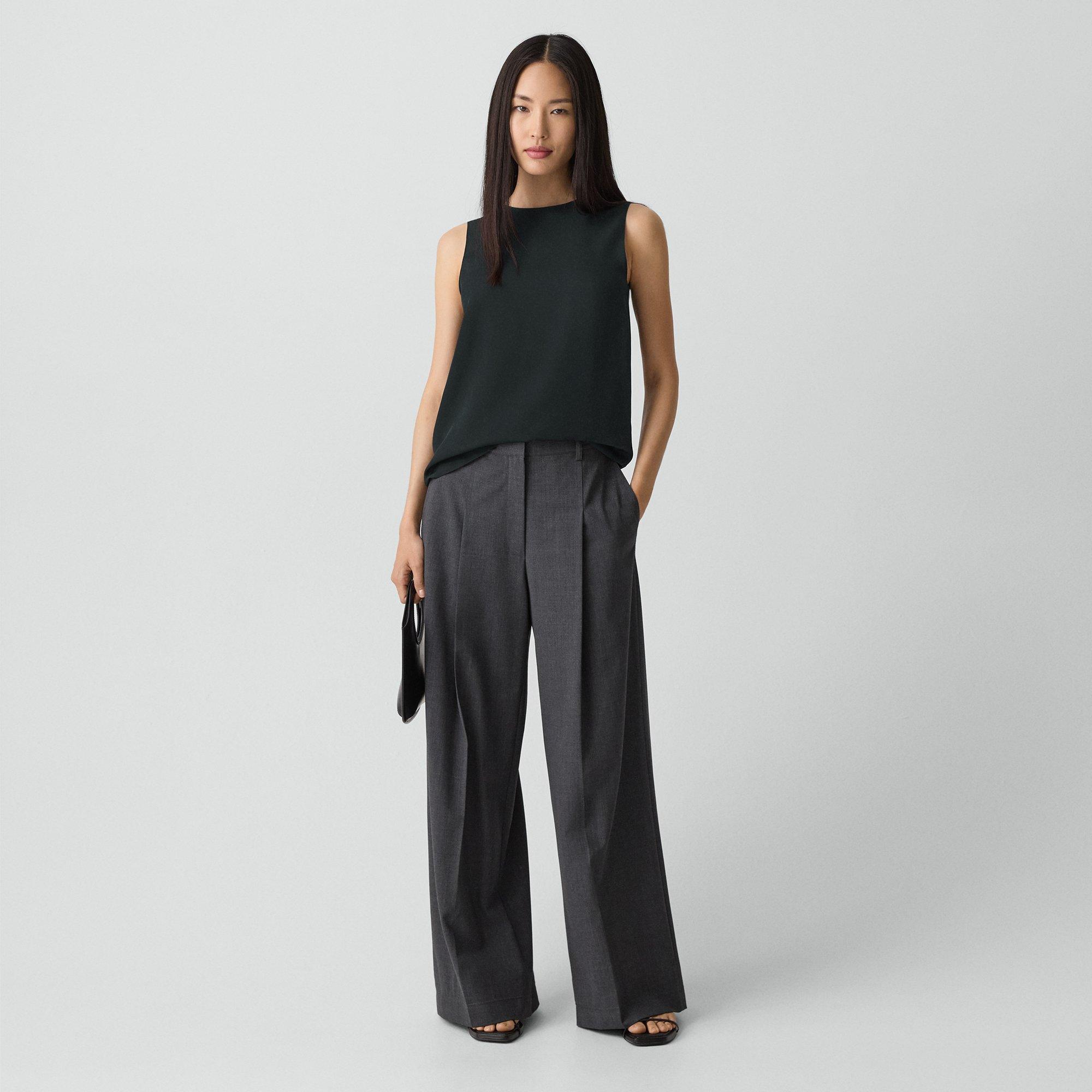 Shell Top in Silk Georgette