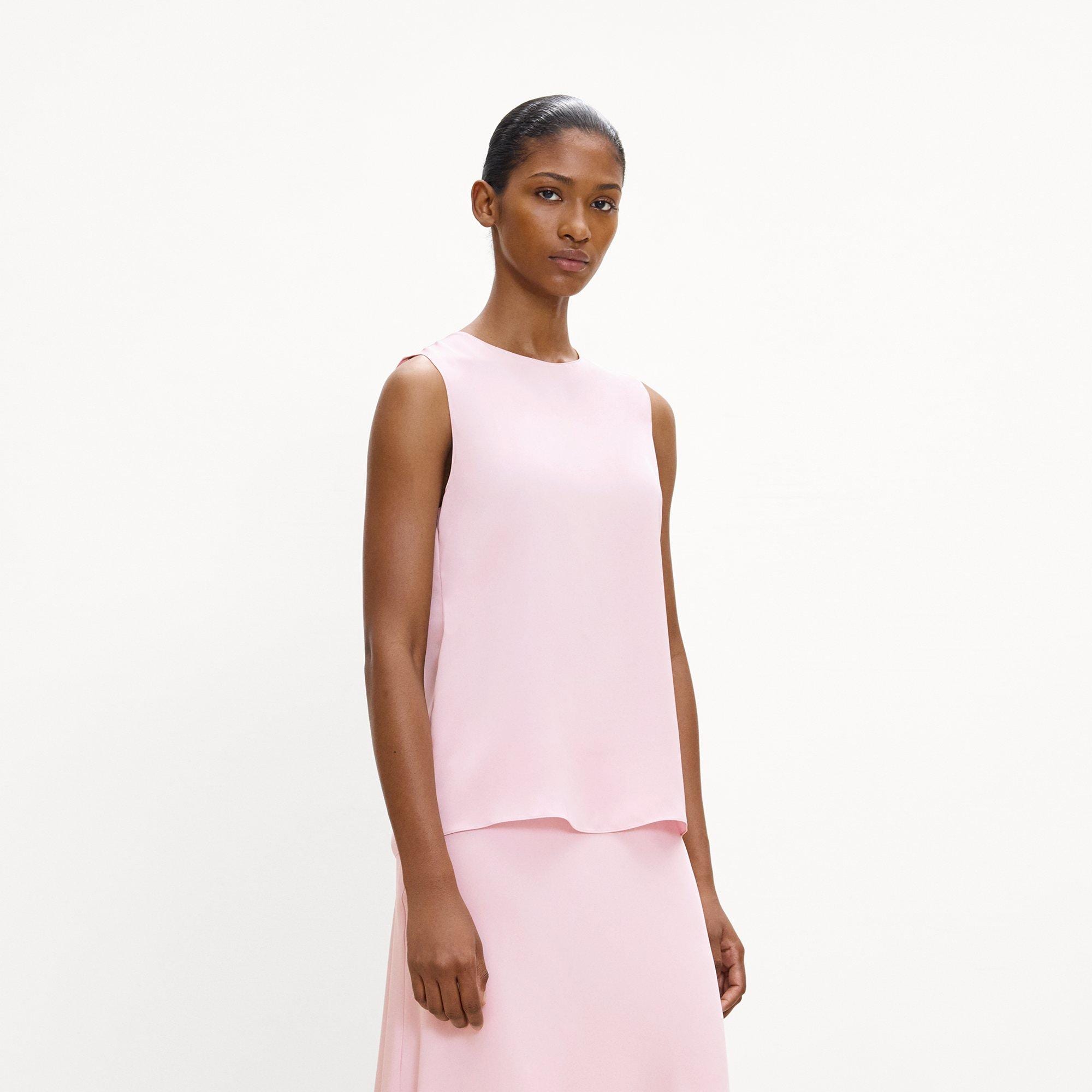 Shell Top in Silk Georgette