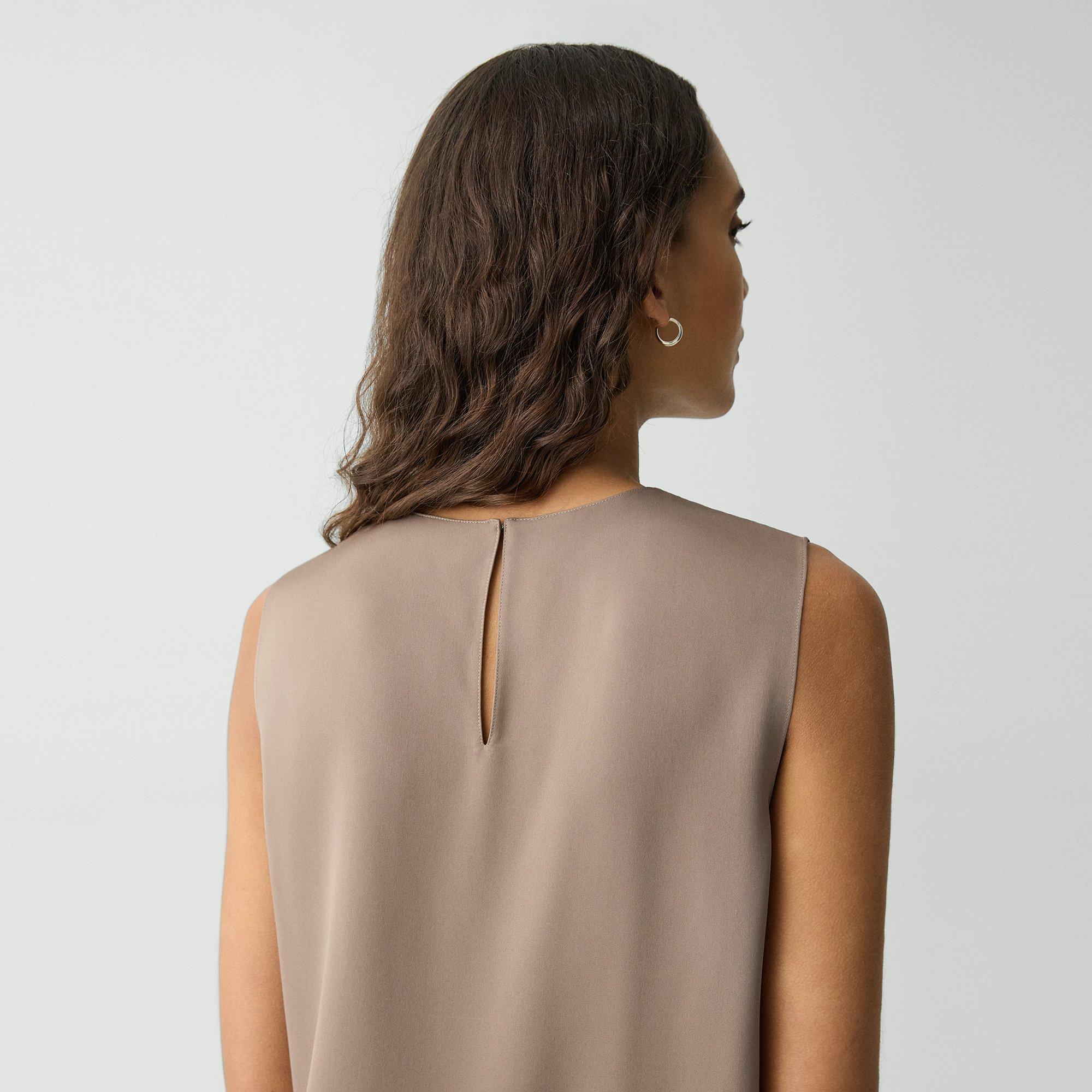 Shell Top in Silk Georgette