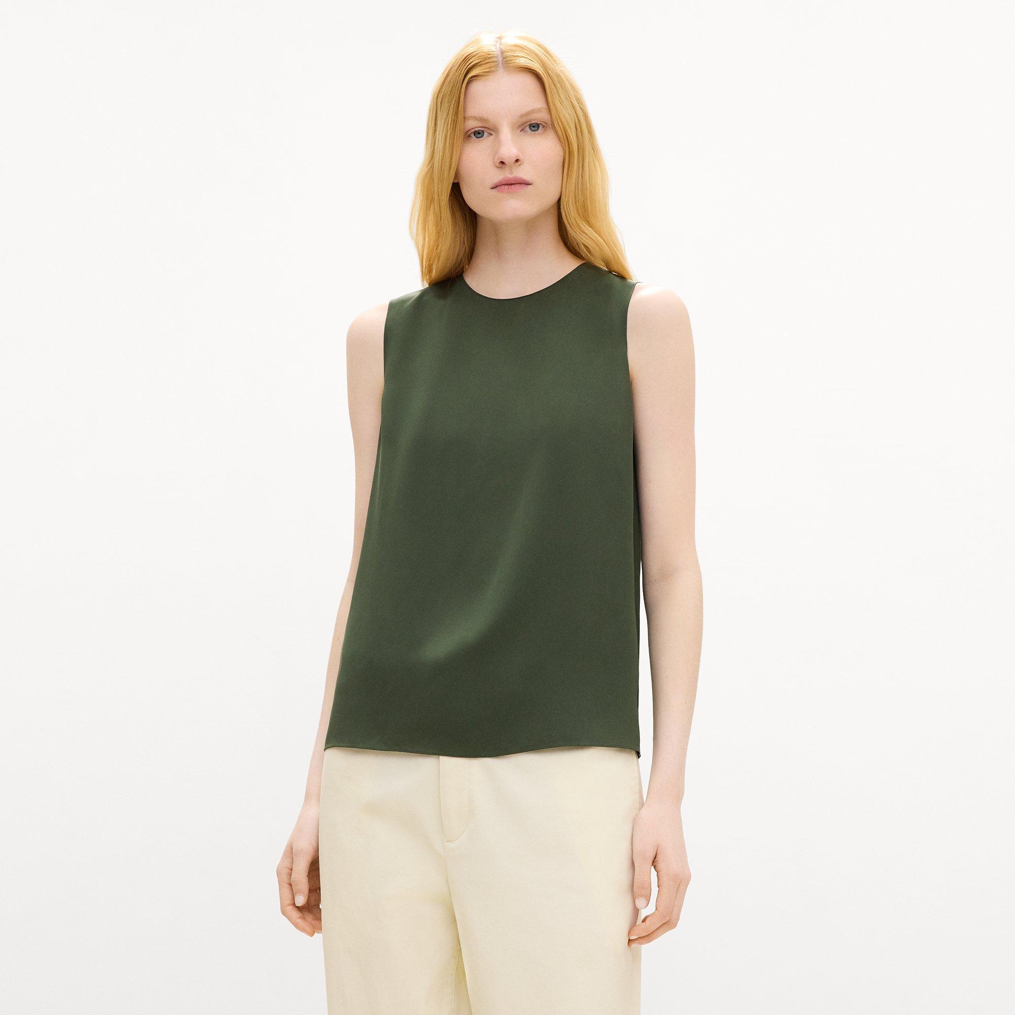 Shell Top in Silk Georgette