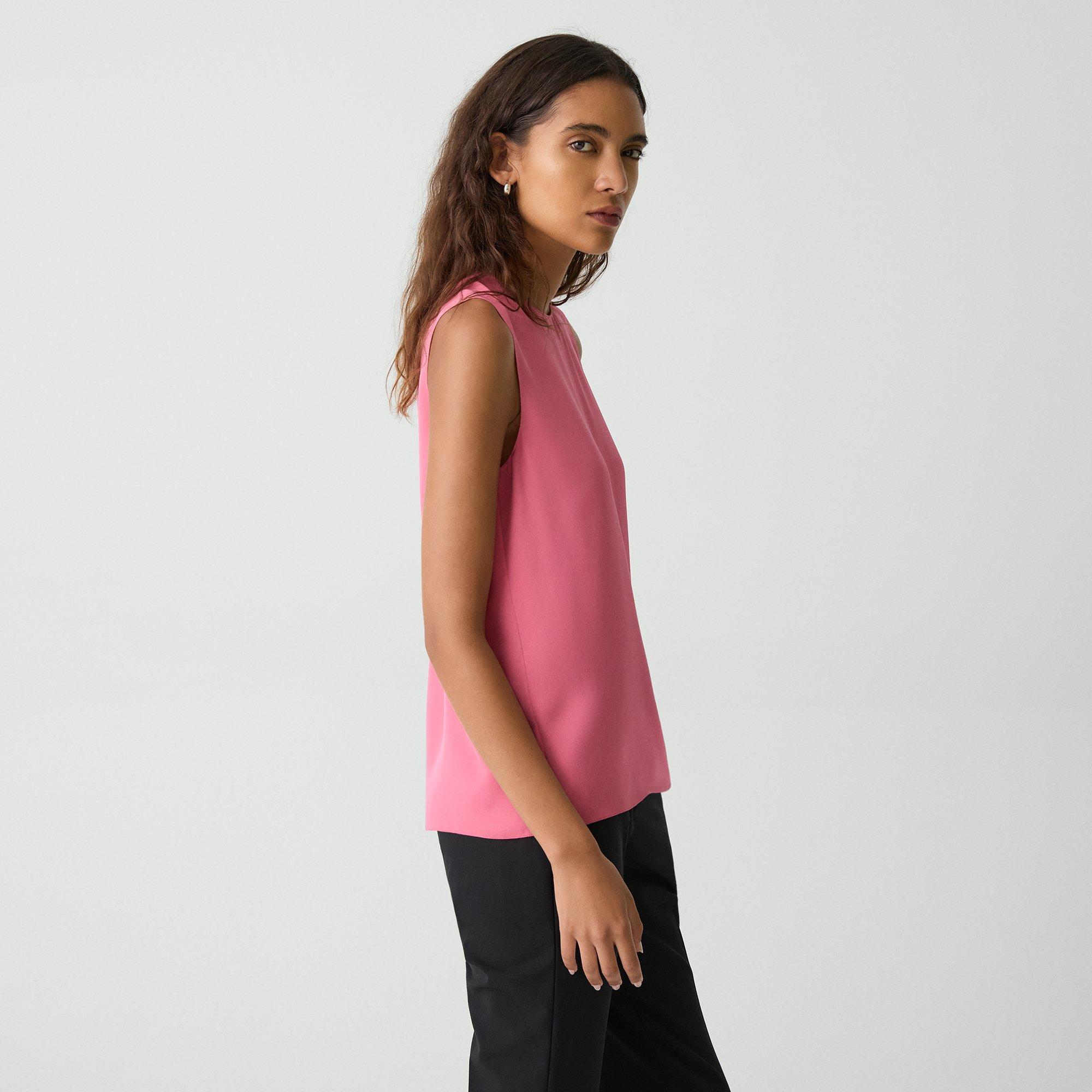 Shell Top in Silk Georgette