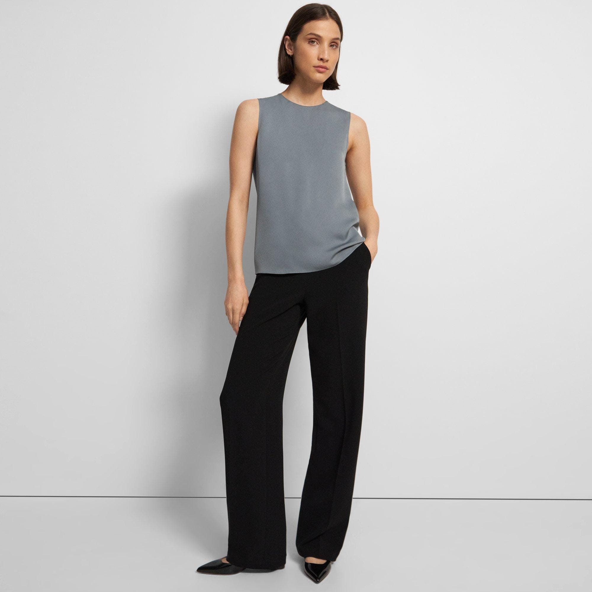 Shell Top in Silk Georgette
