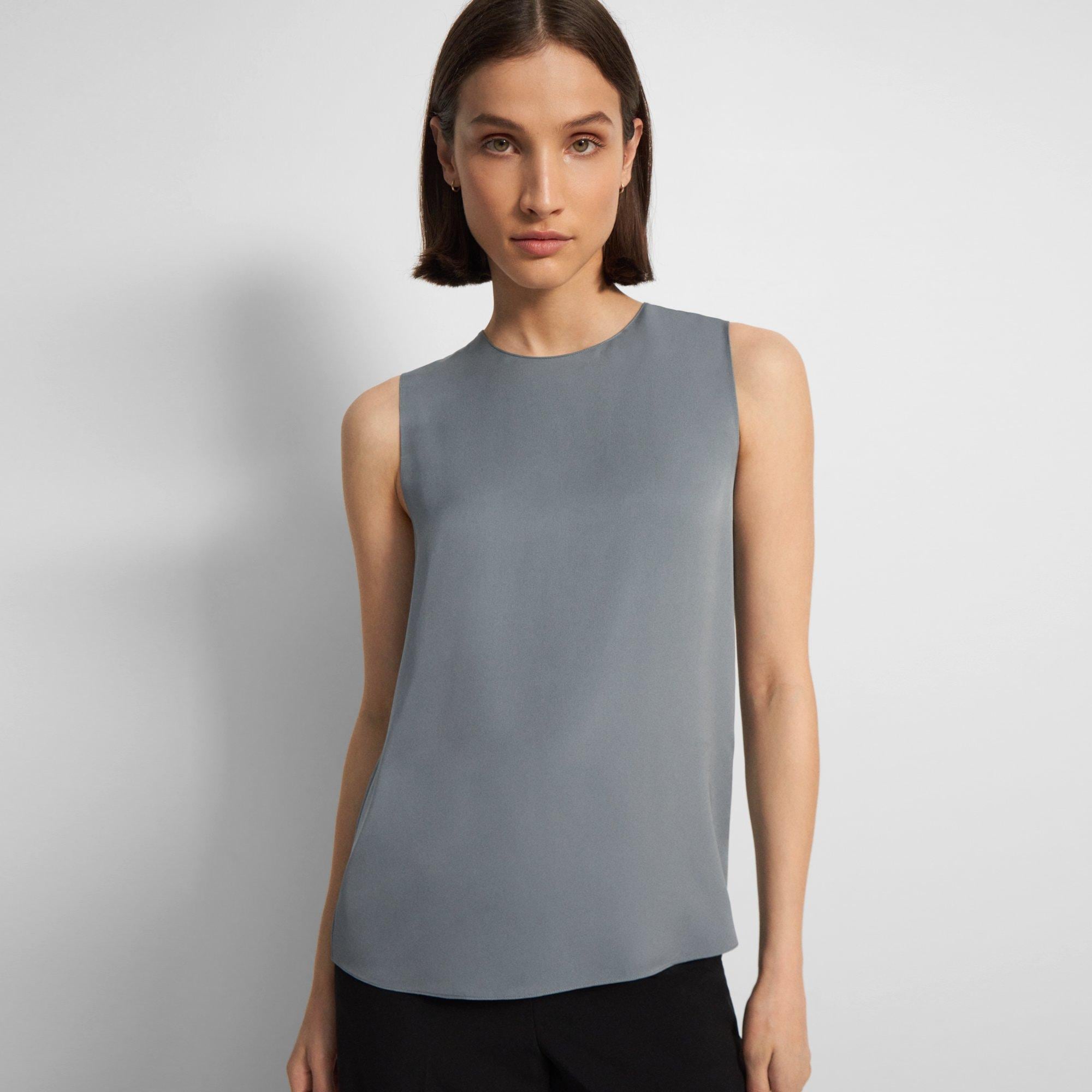 Shell Top in Silk Georgette