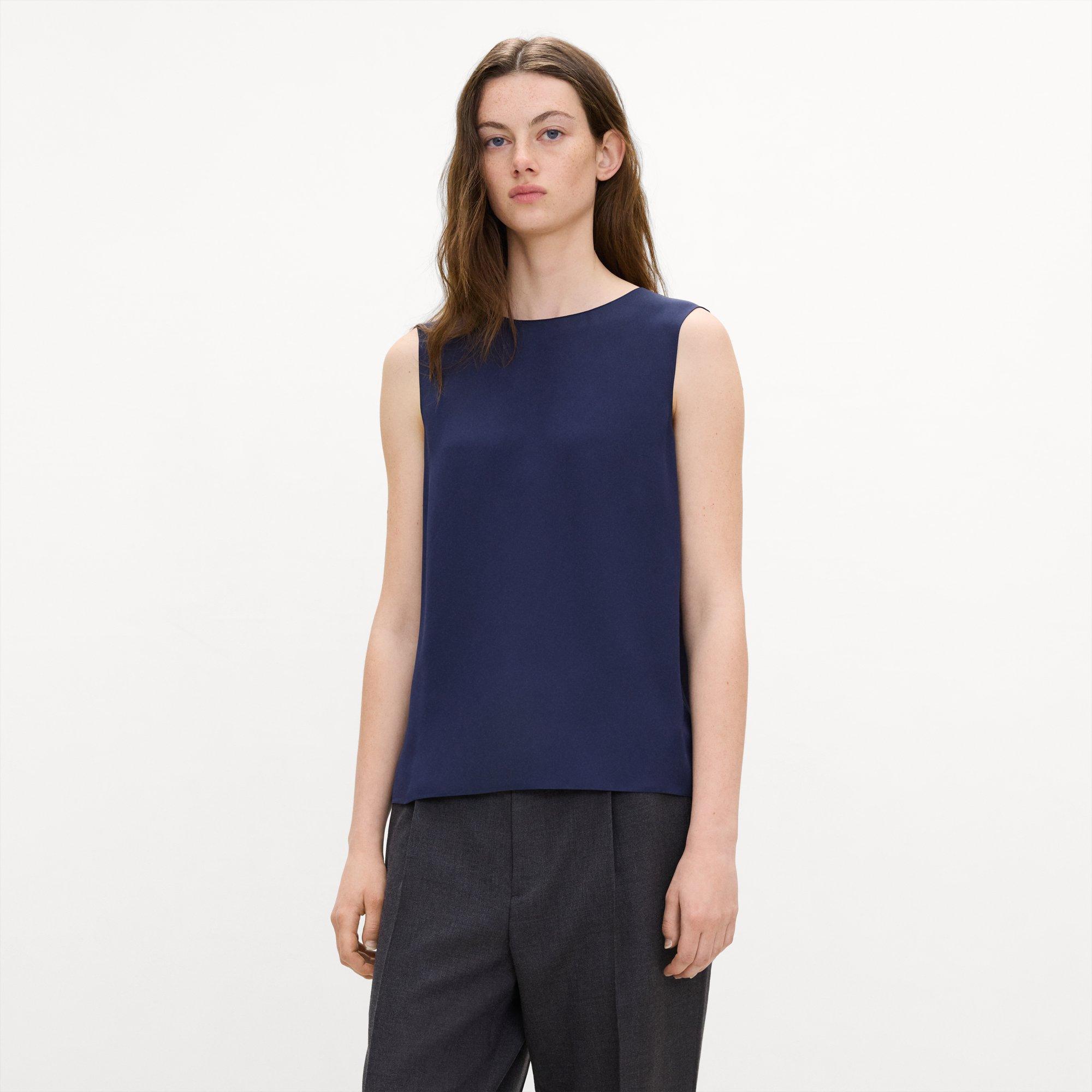 Shell Top in Silk Georgette