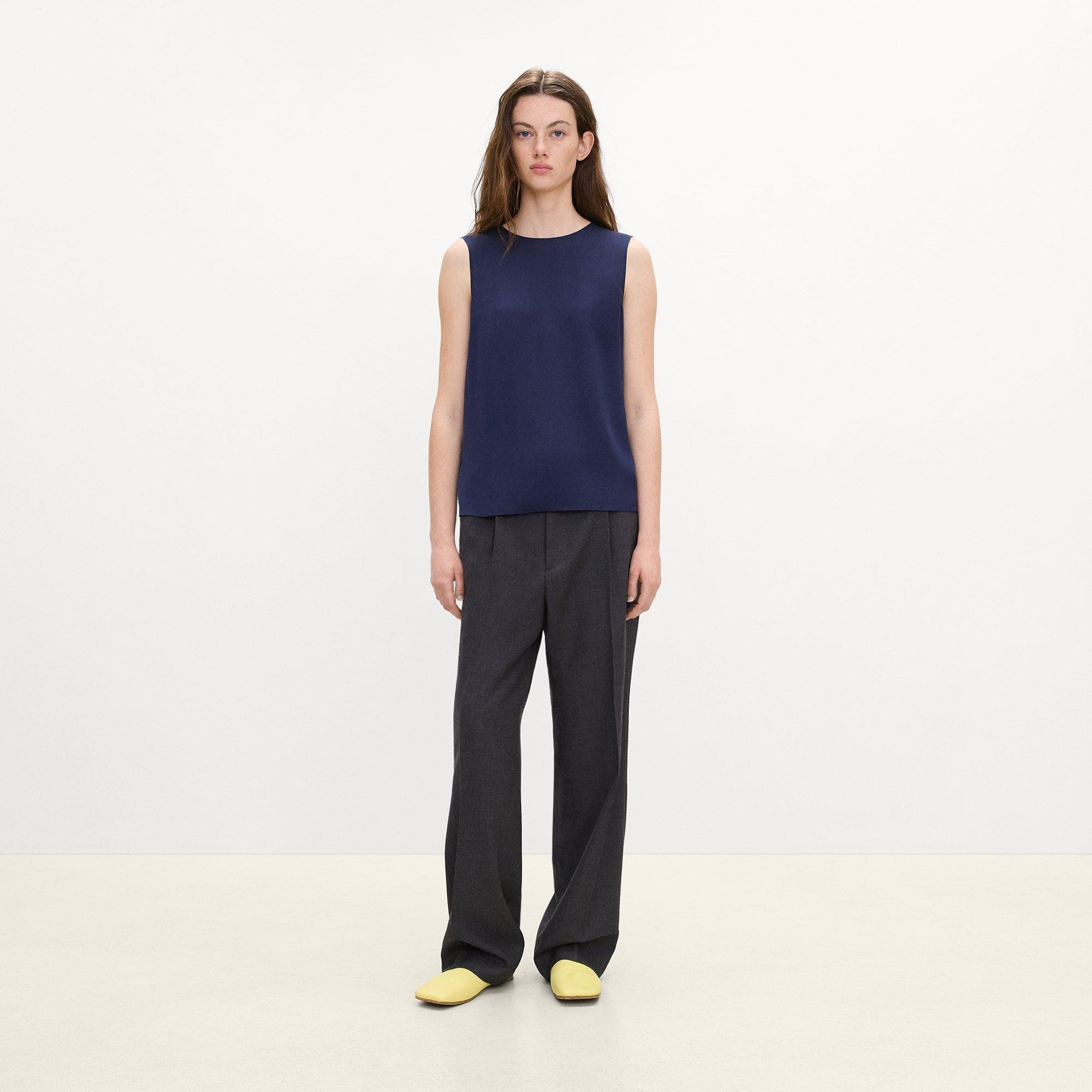 Shell Top in Silk Georgette