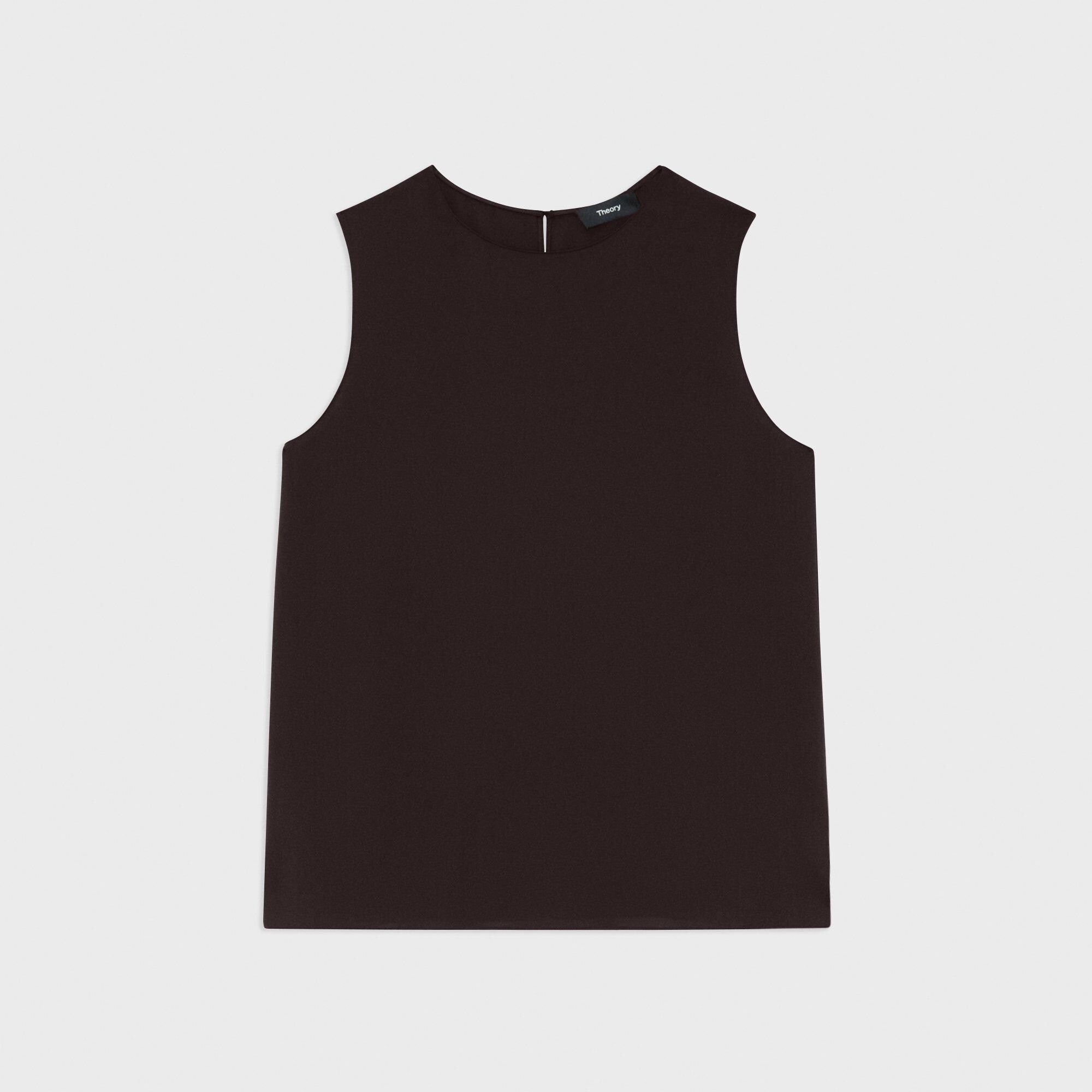 Tank-Top aus Seiden-Georgette