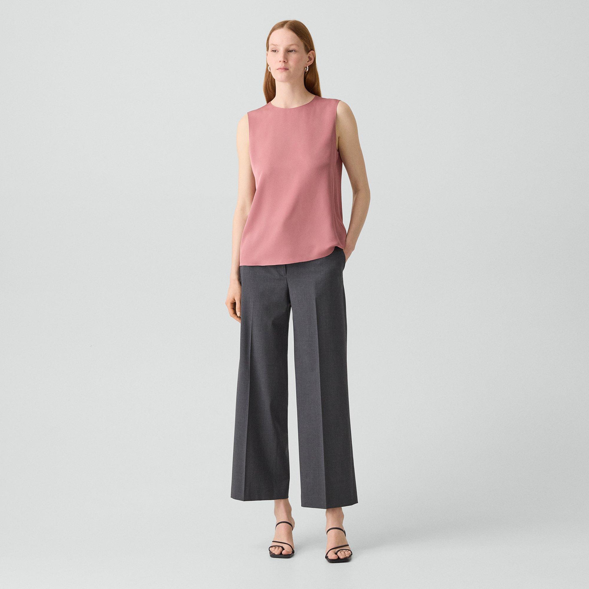 Shell Top in Silk Georgette