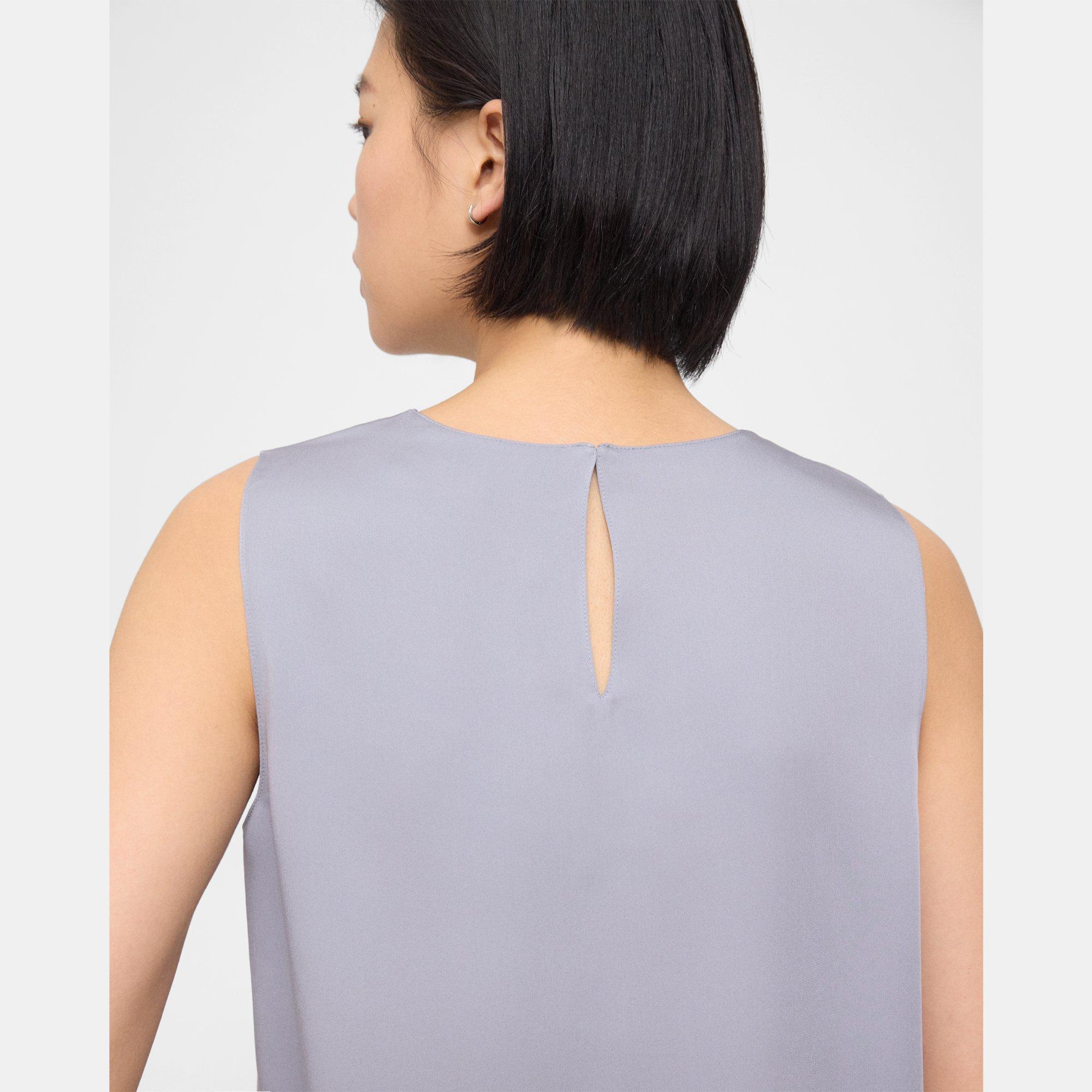 Shell Top in Silk Georgette