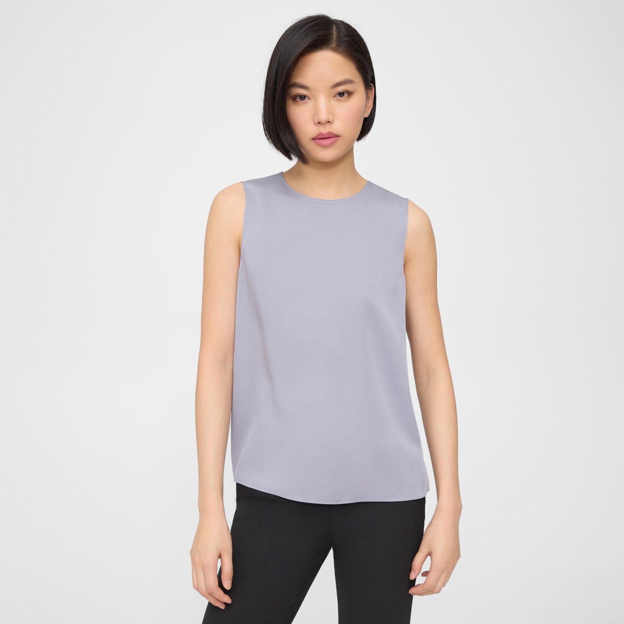 Shell Top in Silk Georgette