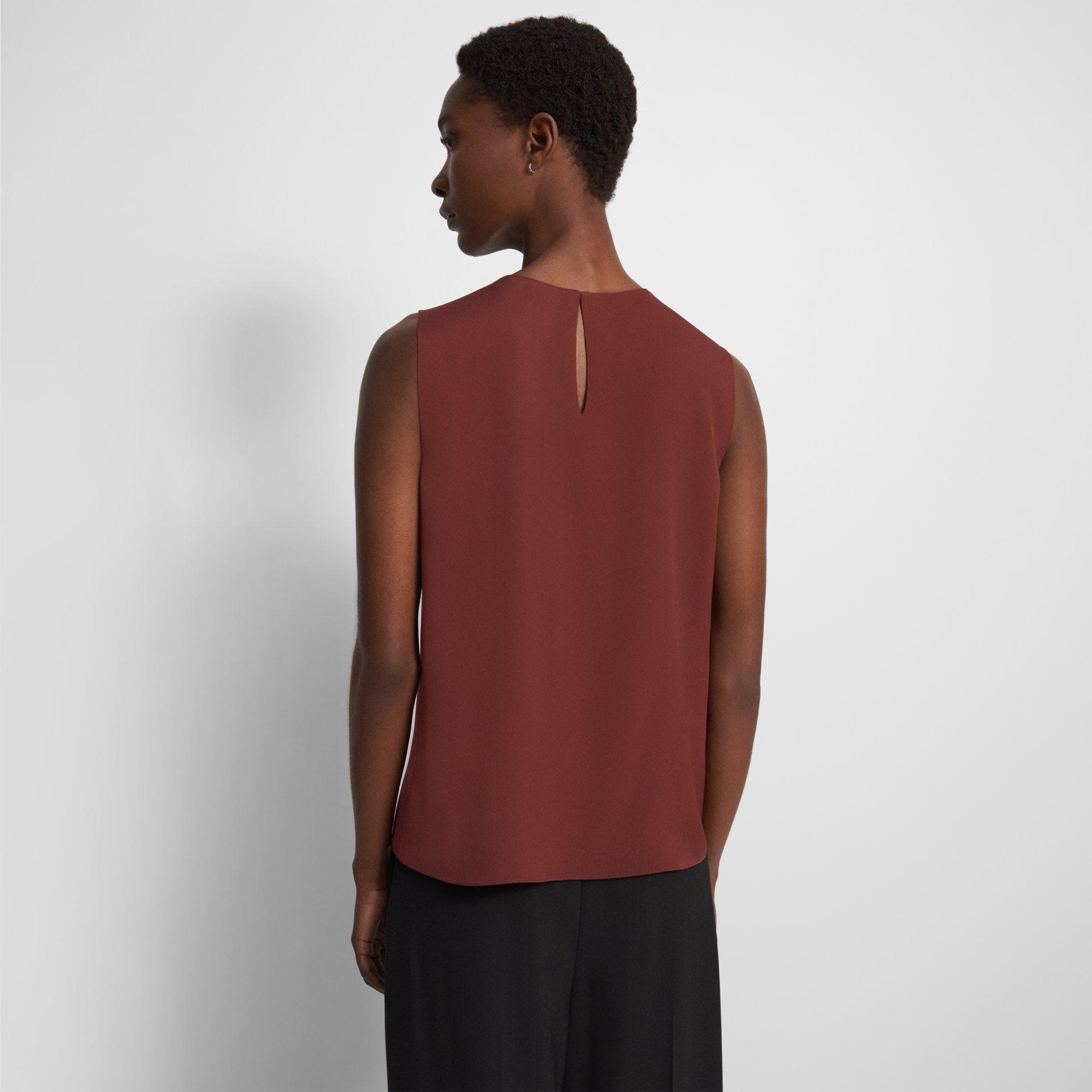 Shell Top in Silk Georgette