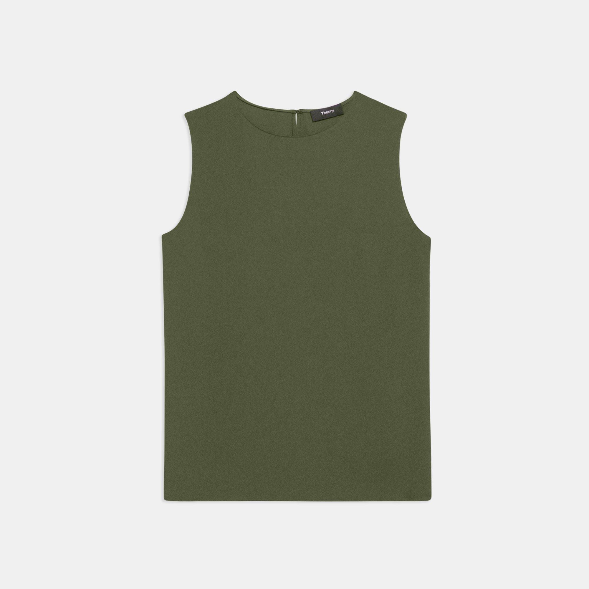 Tank-Top aus Seiden-Georgette