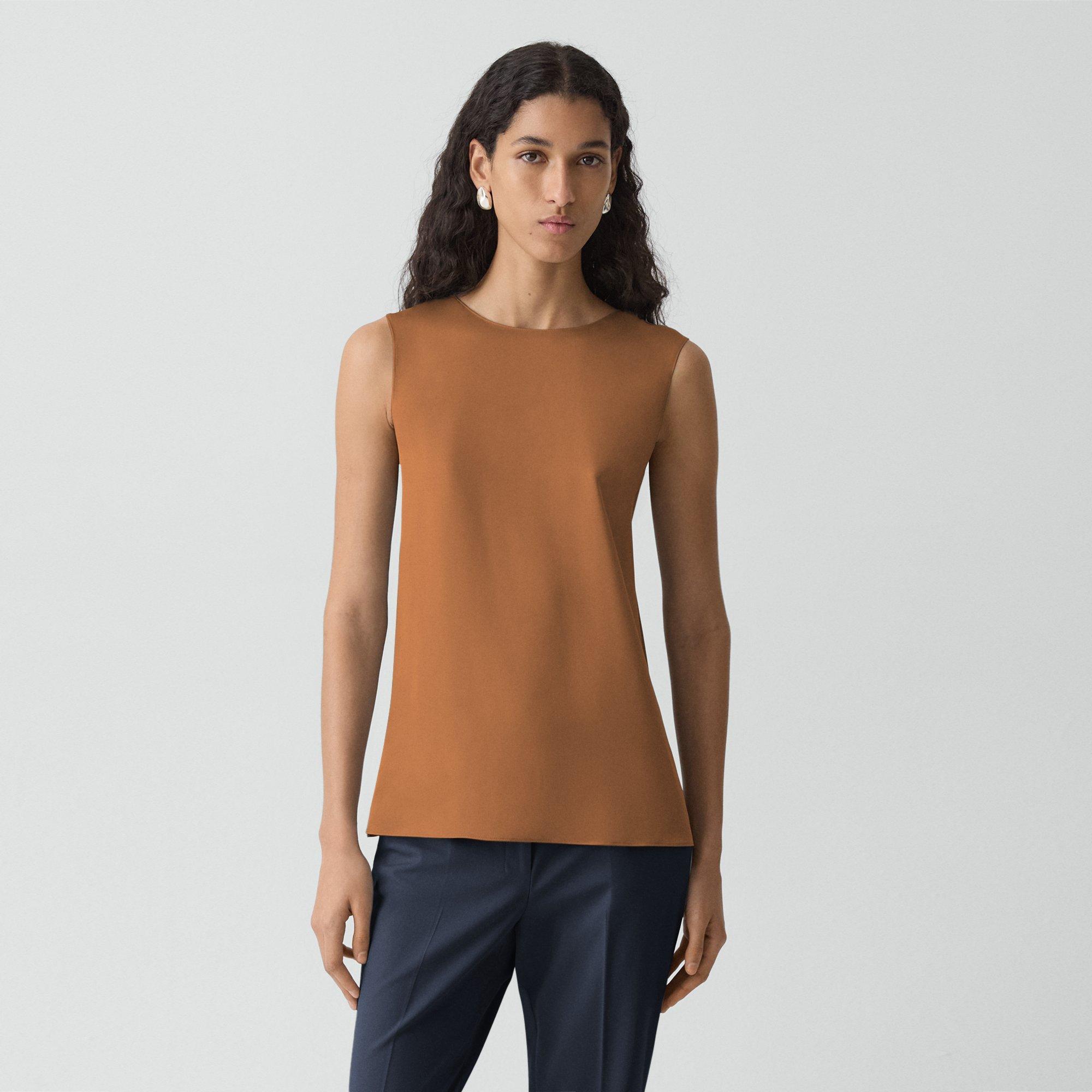 Shell Top in Silk Georgette