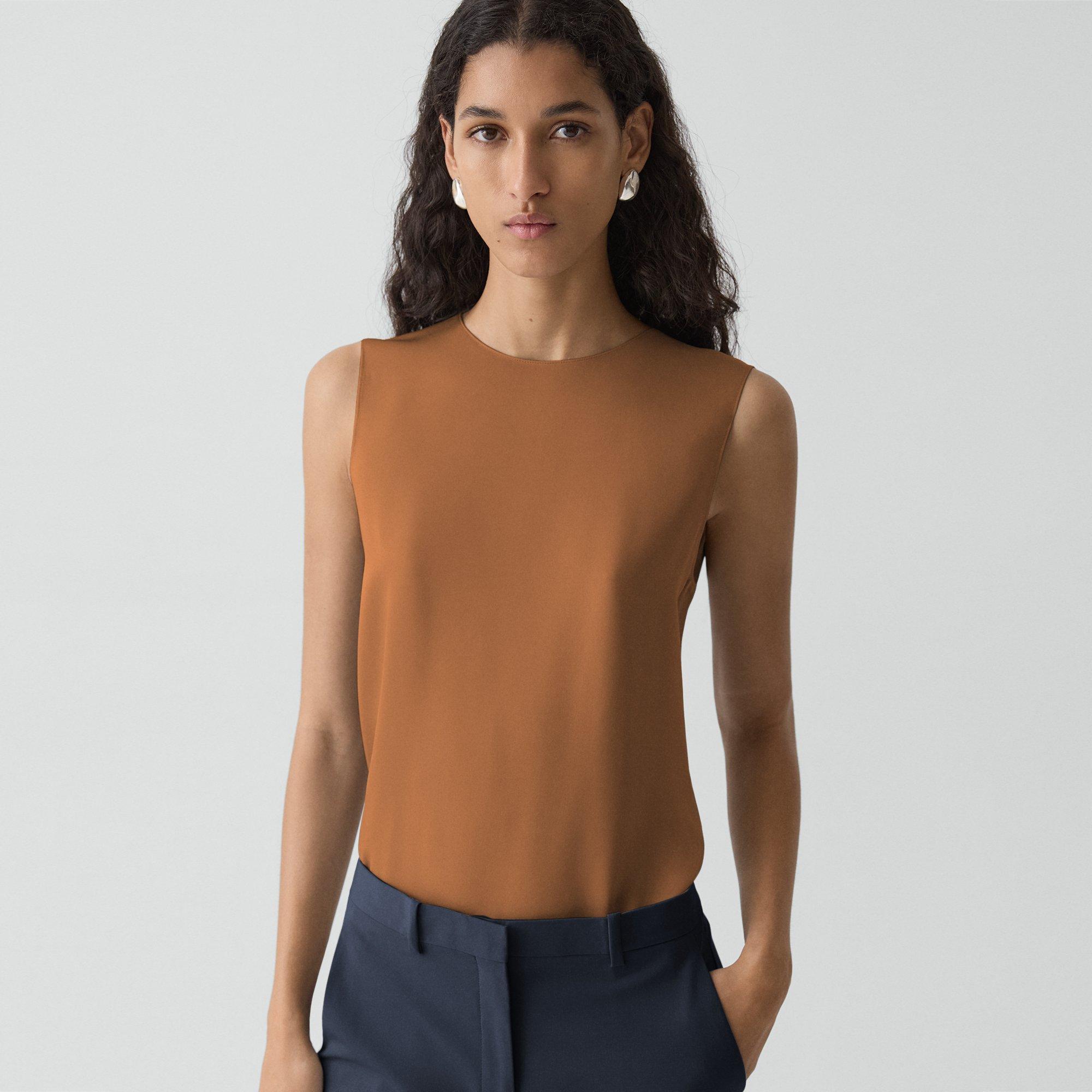 Shell Top in Silk Georgette