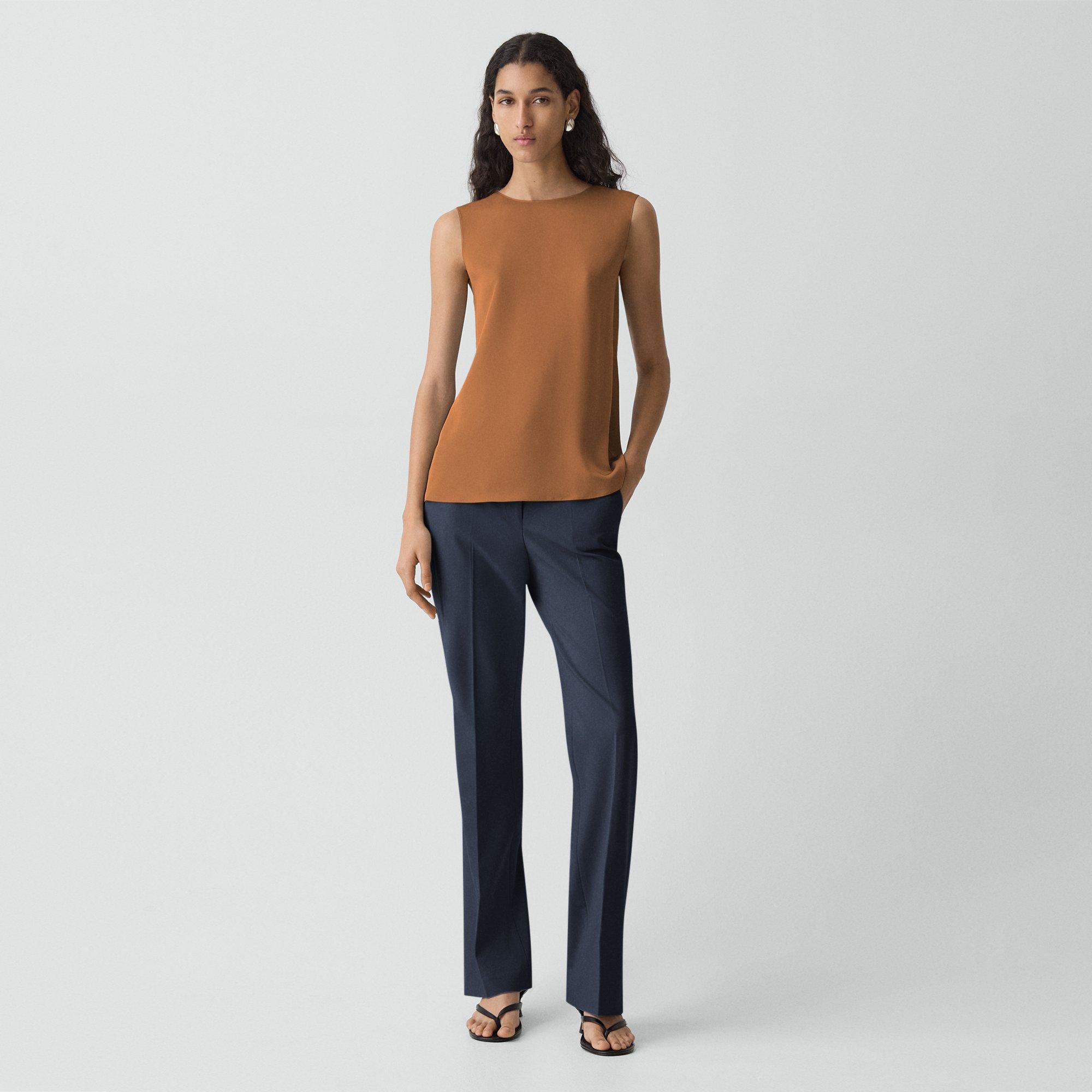 Shell Top in Silk Georgette