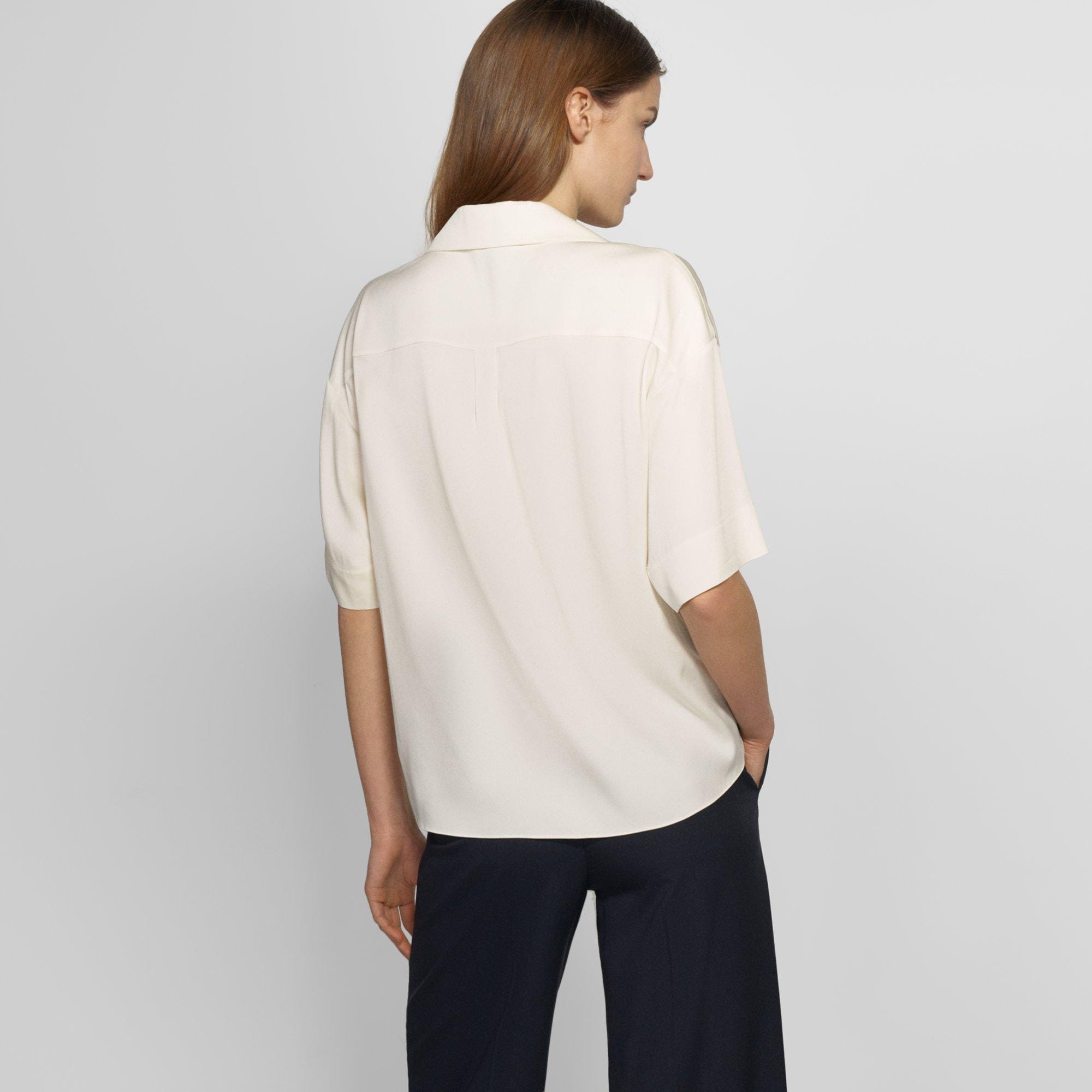 Twist Blouse in Stretch Silk