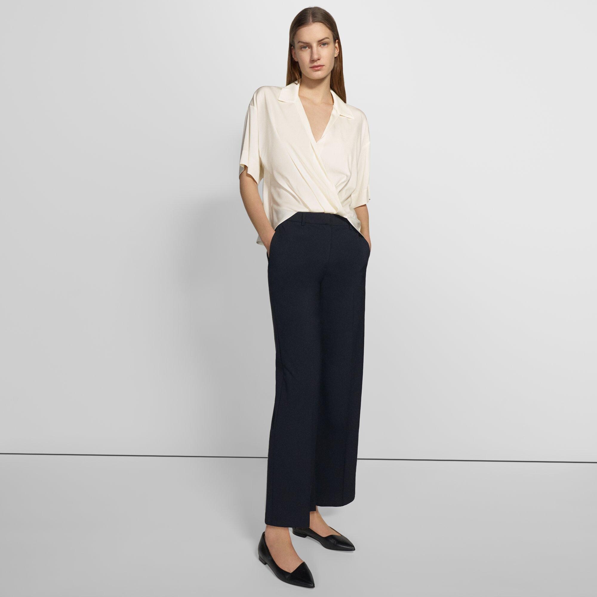 Twist Blouse in Stretch Silk