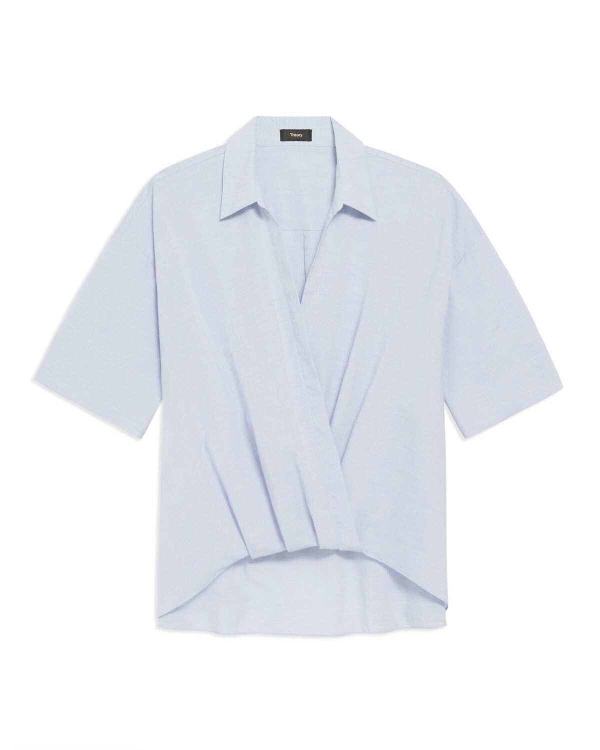 Twist Short-Sleeve Shirt in Cotton Mélange