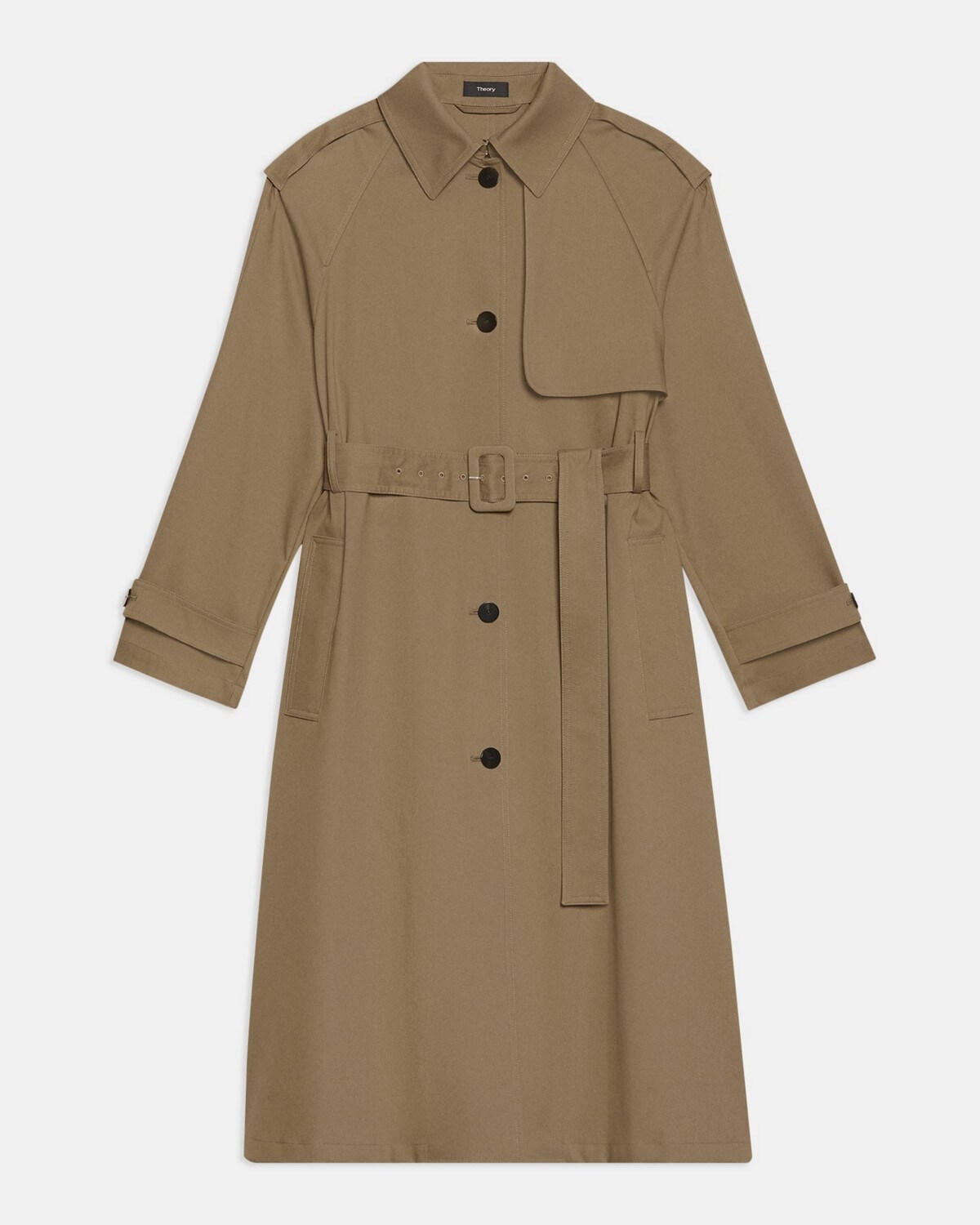 Belted Trench Coat in Technical Twill