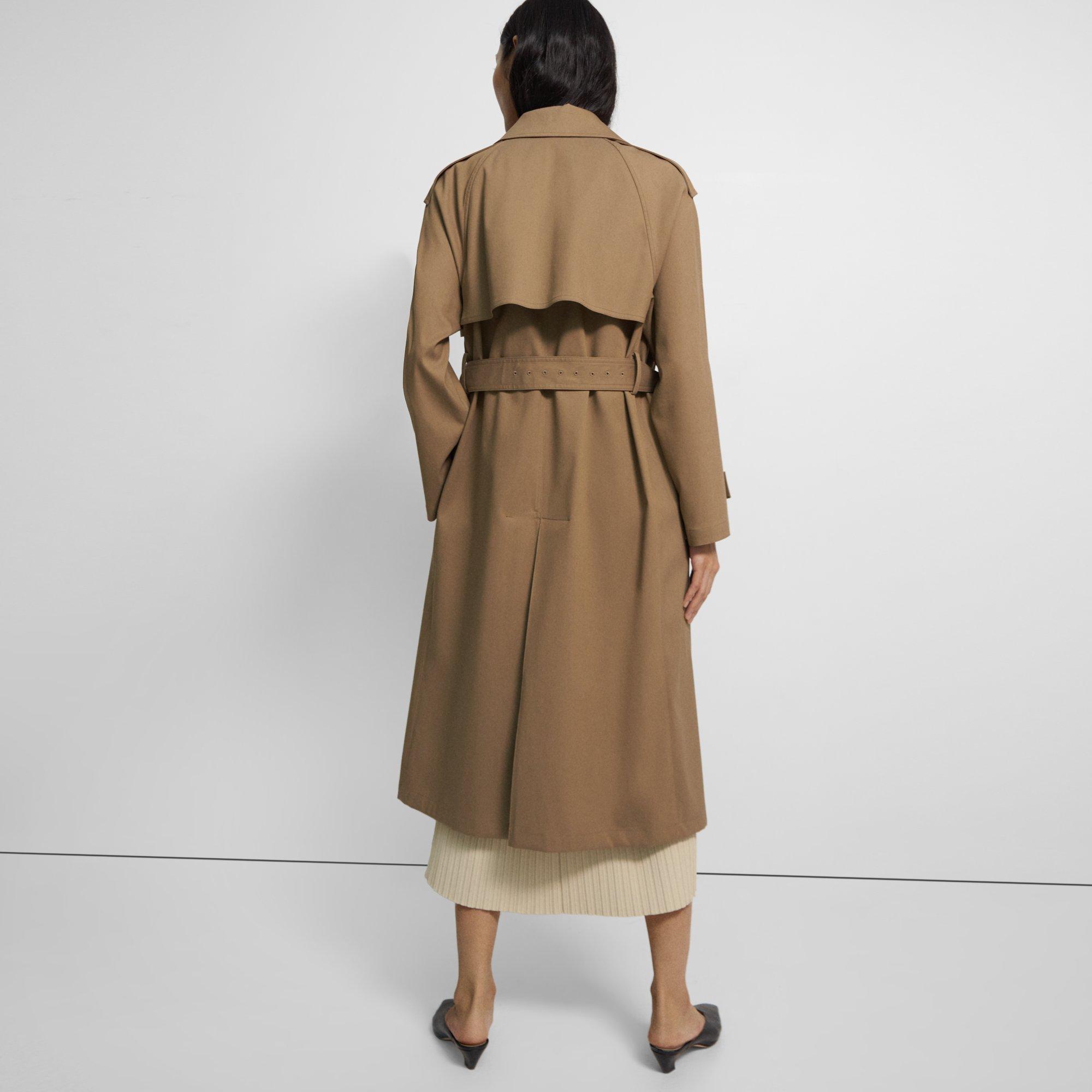 Technical Twill Belted Trench Coat | Theory