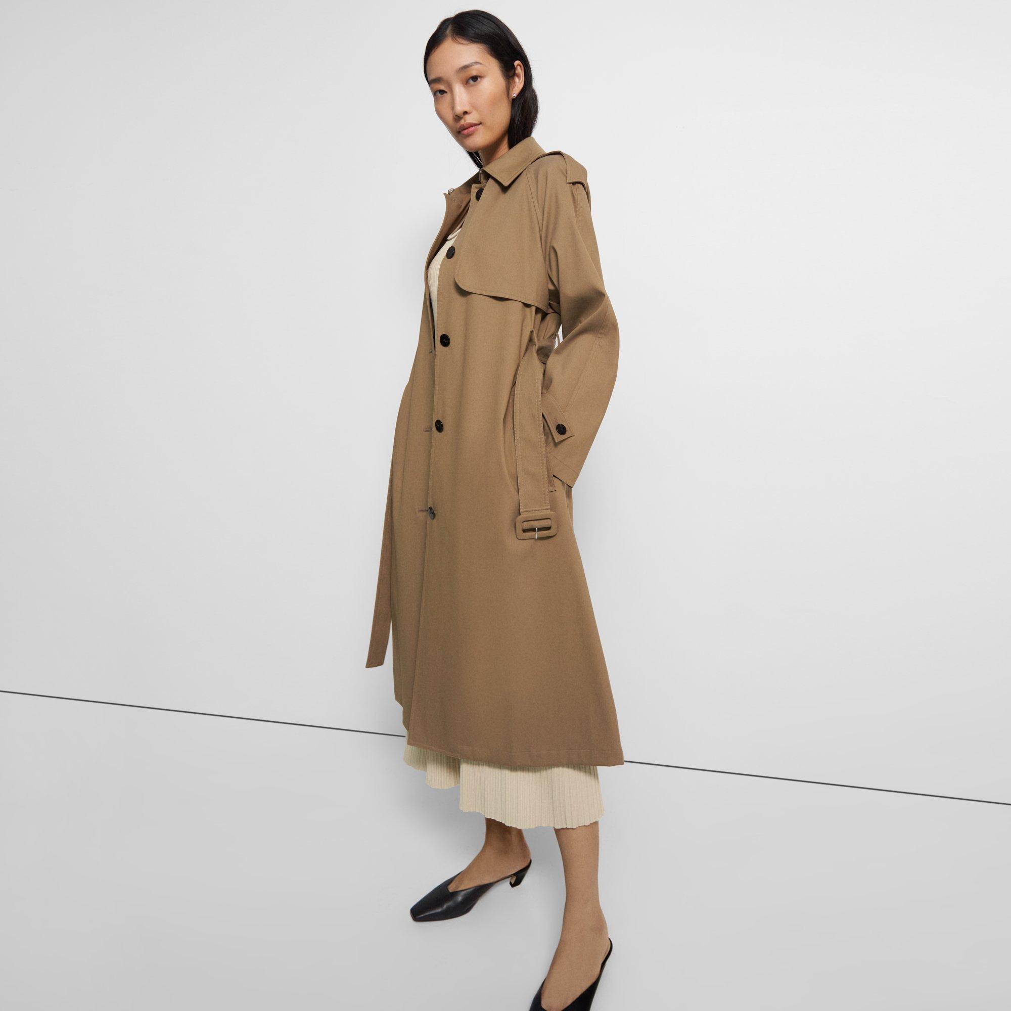 Technical Twill Belted Trench Coat | Theory