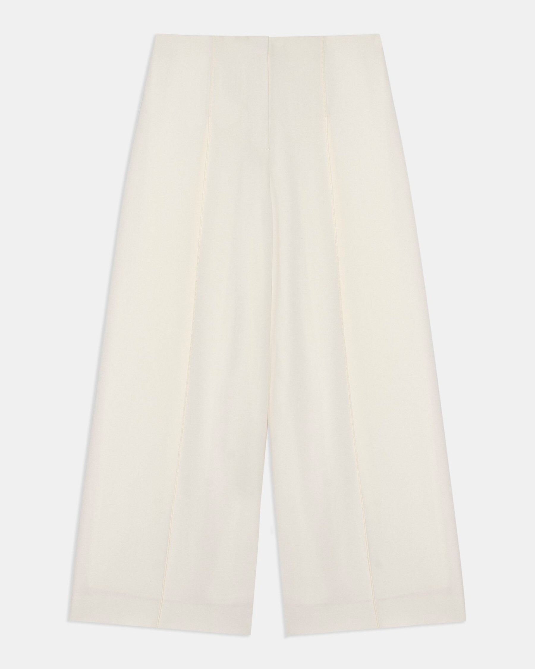 Pleated Wide-Leg Pant in Admiral Crepe
