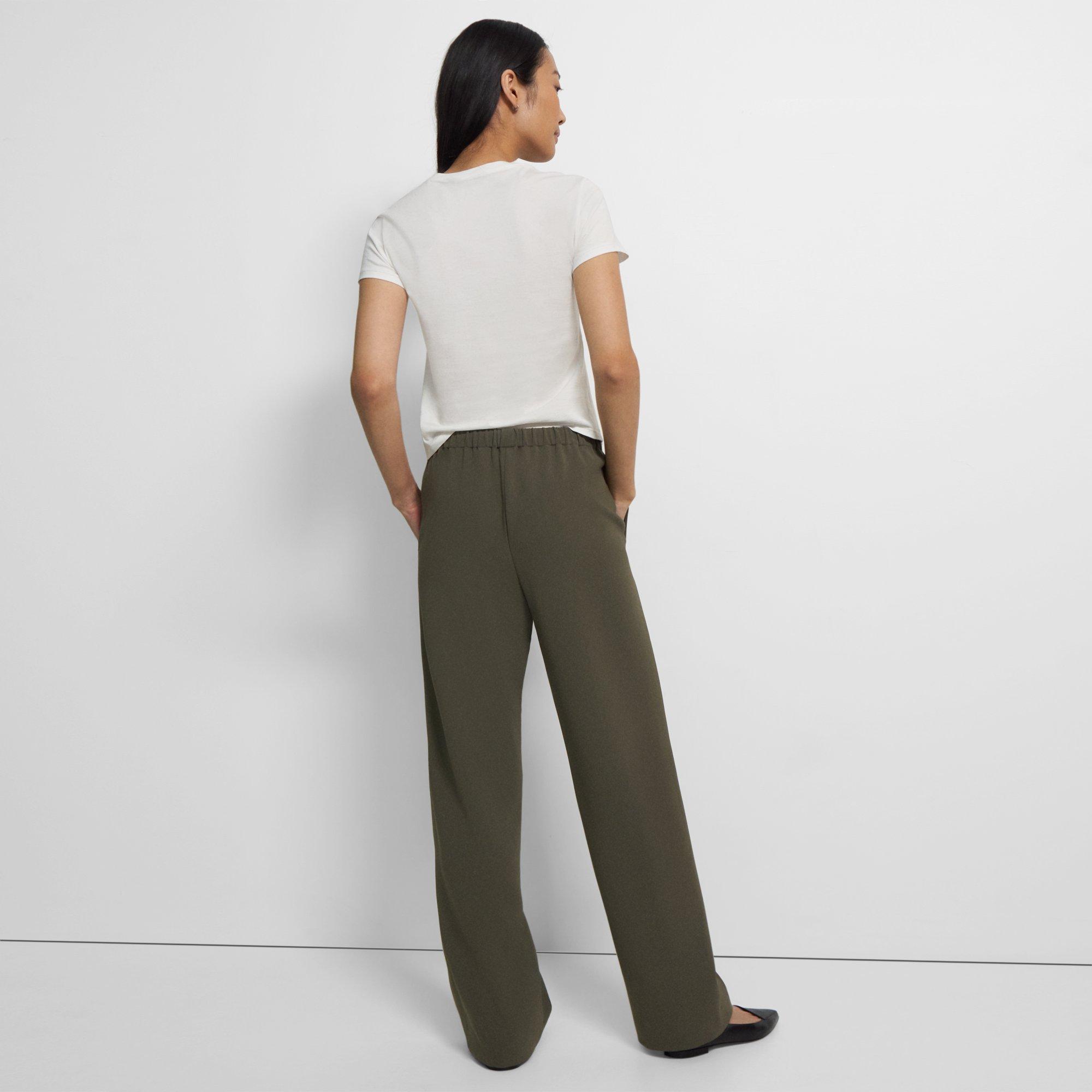 Relaxed Drawstring Trouser in Admiral Crepe