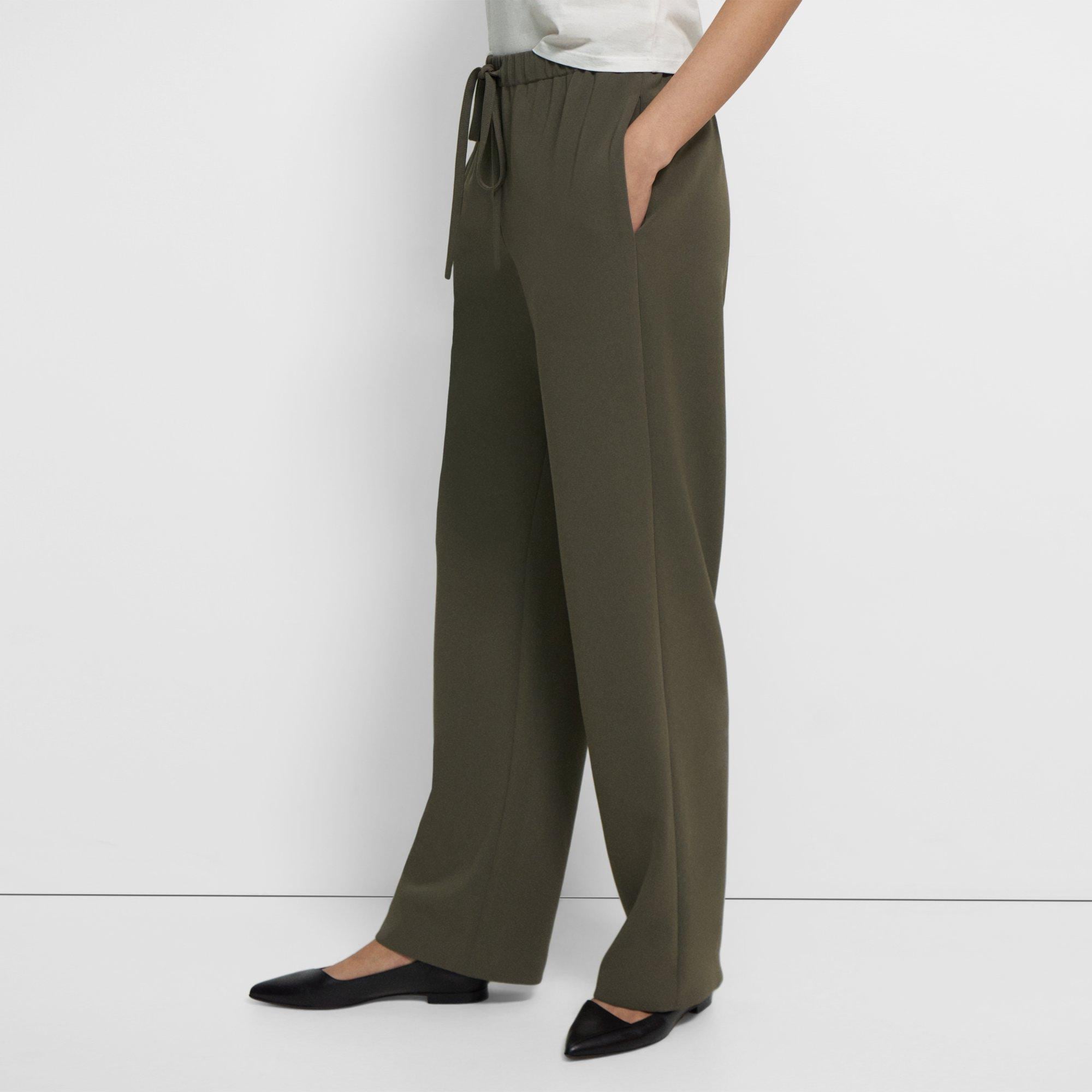 Relaxed Drawstring Trouser in Admiral Crepe