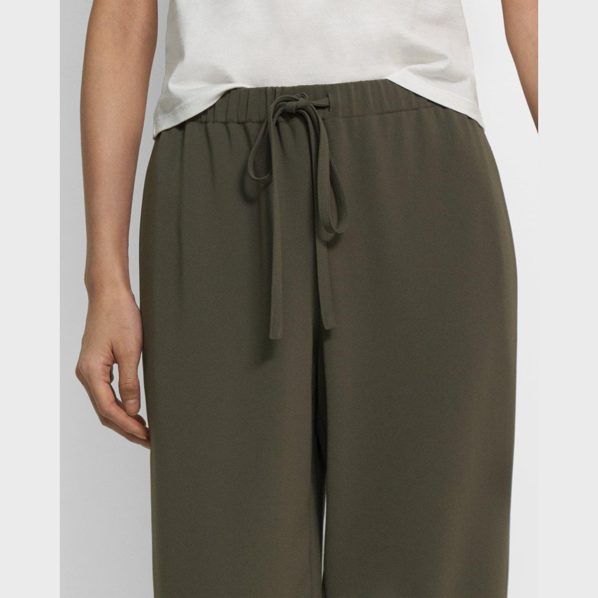 Relaxed Drawstring Trouser in Admiral Crepe