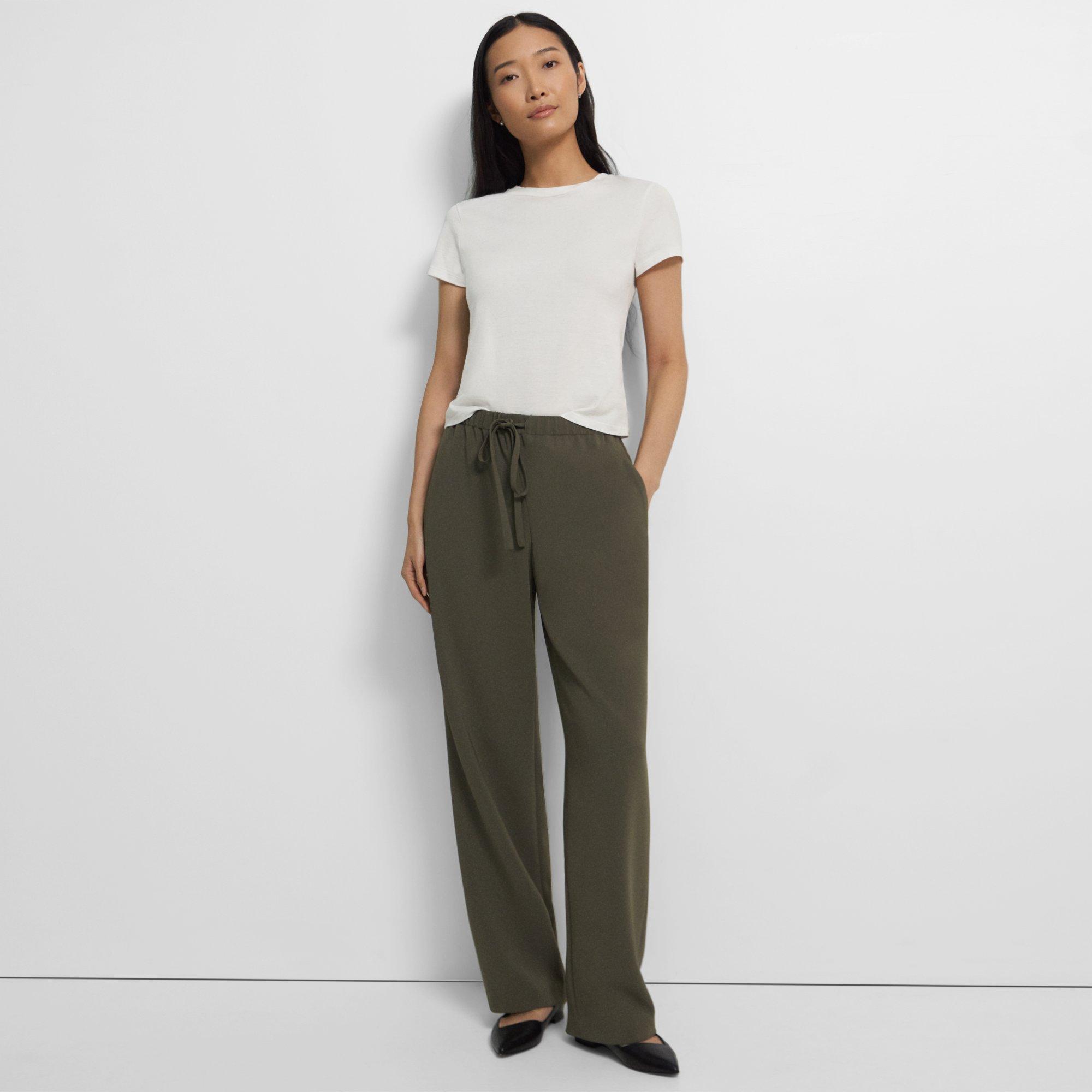 Relaxed Drawstring Trouser in Admiral Crepe