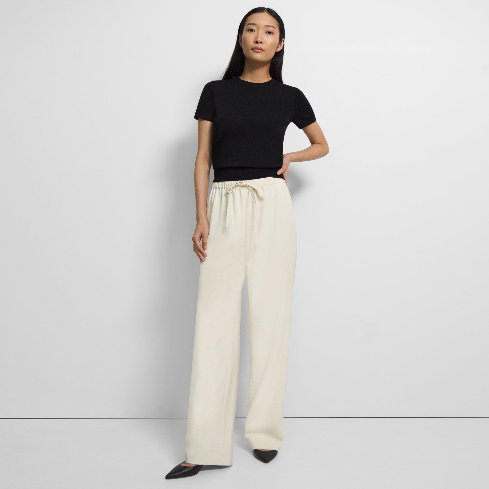 Admiral Crepe Relaxed Drawstring Trouser | Theory