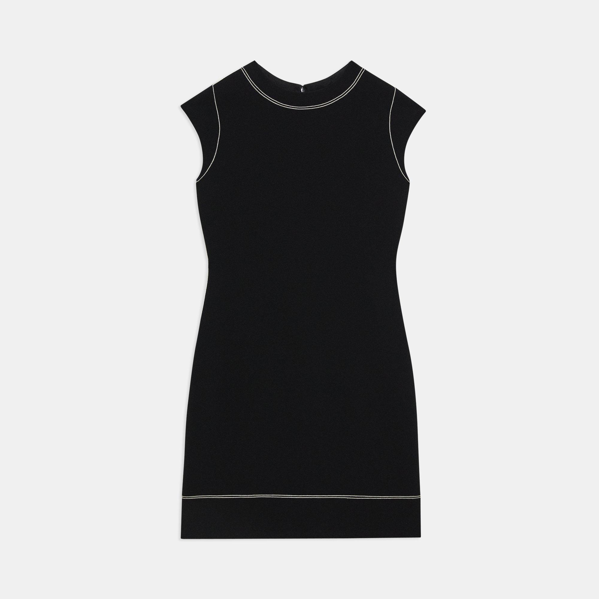 Admiral Crepe Embroidered Shift Dress | Theory