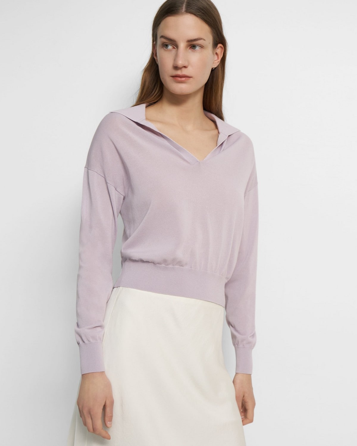 Polo Sweater in Cotton Blend