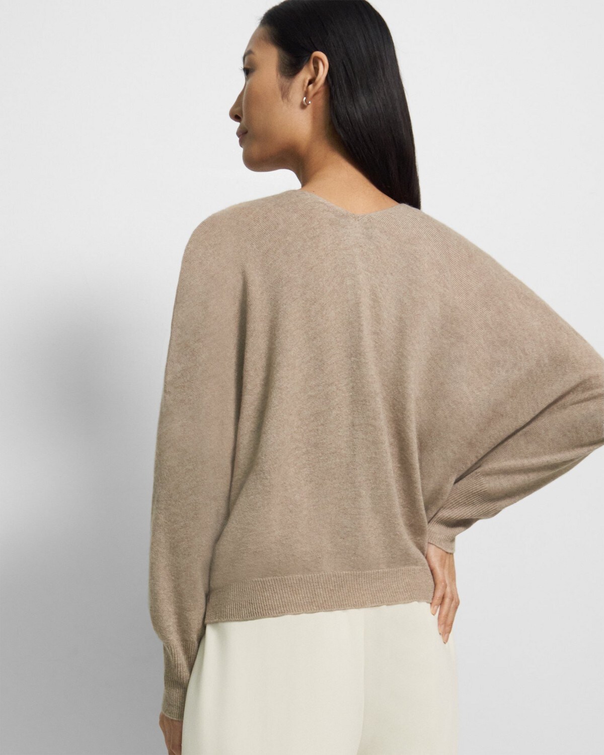 High V-Neck Sweater in Cashmere