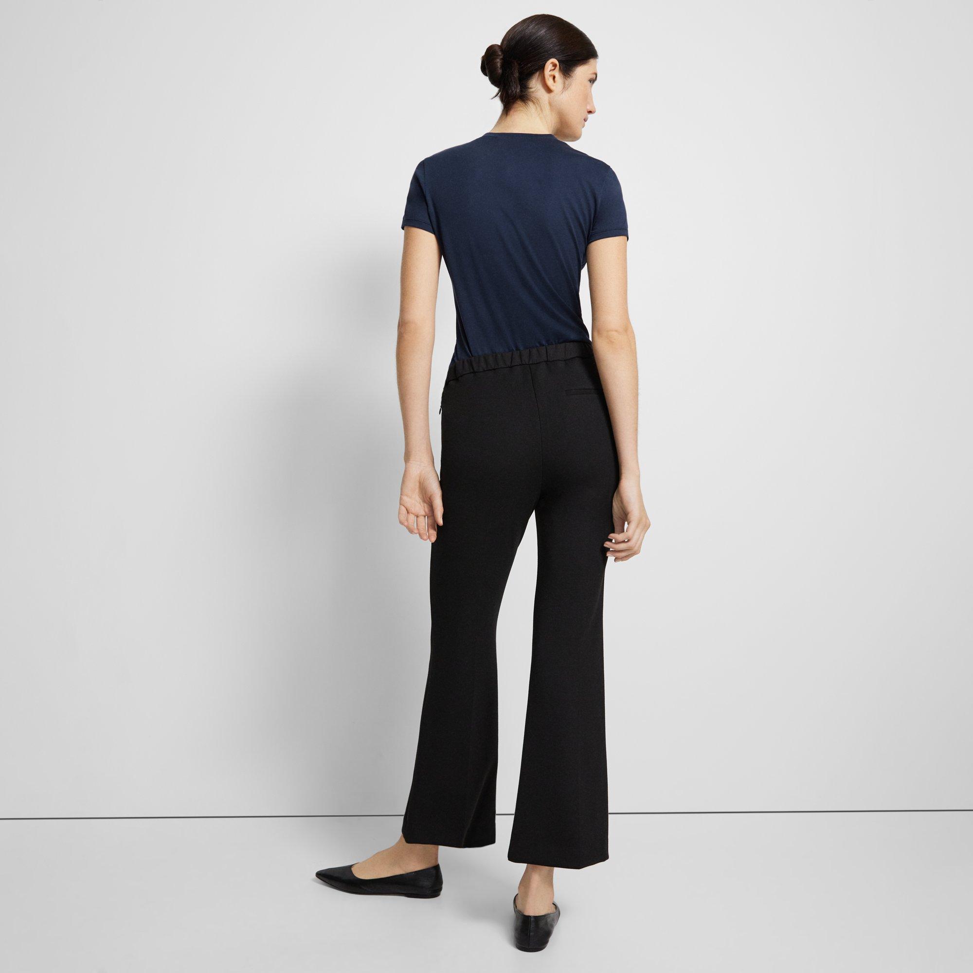 Pantalon Demitria fendu en jersey à double maille