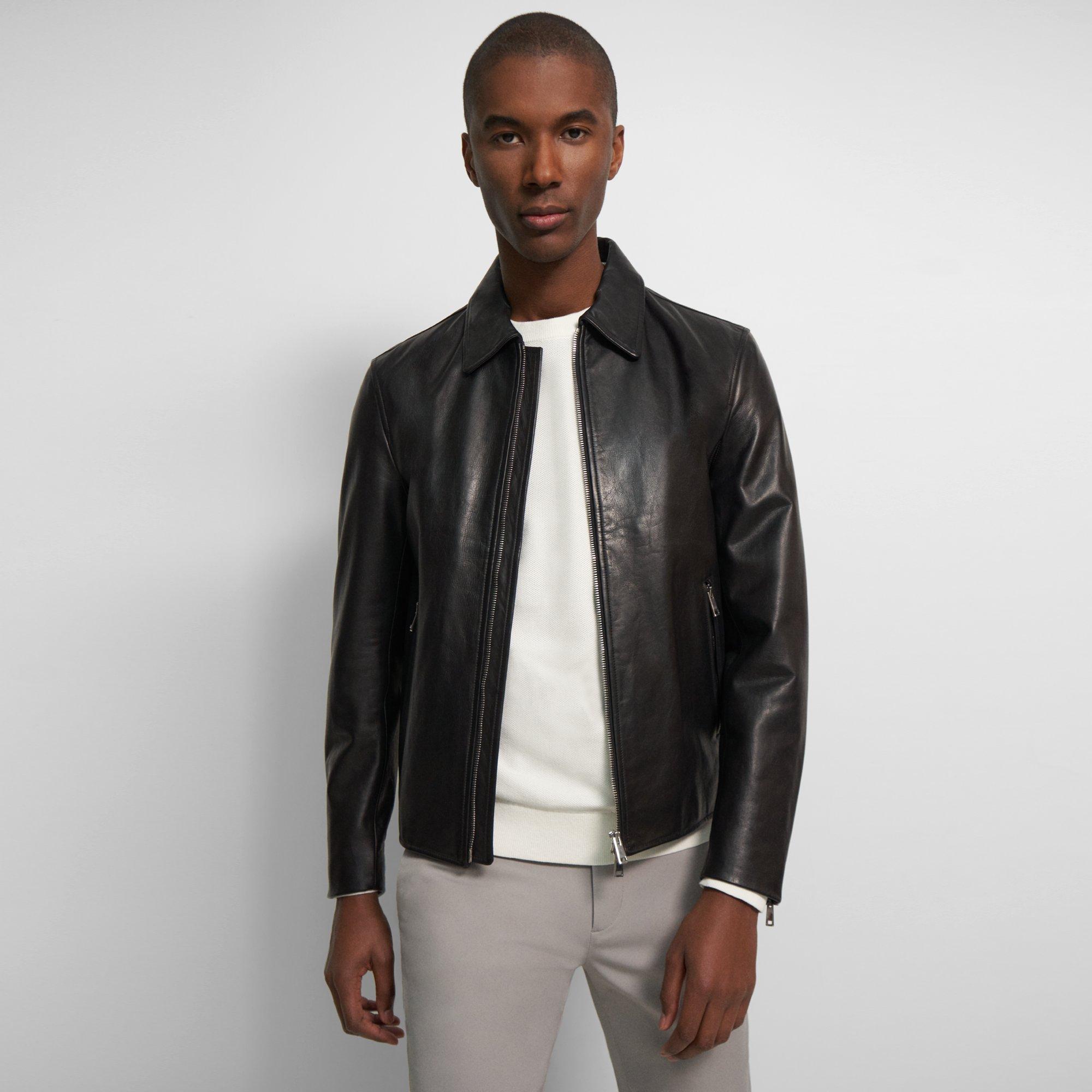 theory leather vest