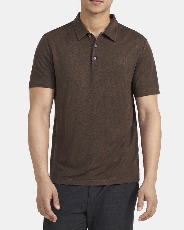 띠어리 폴로 반팔티 M019502R Theory Polo Shirt in Modal Blend Jersey,SLATE MULTI