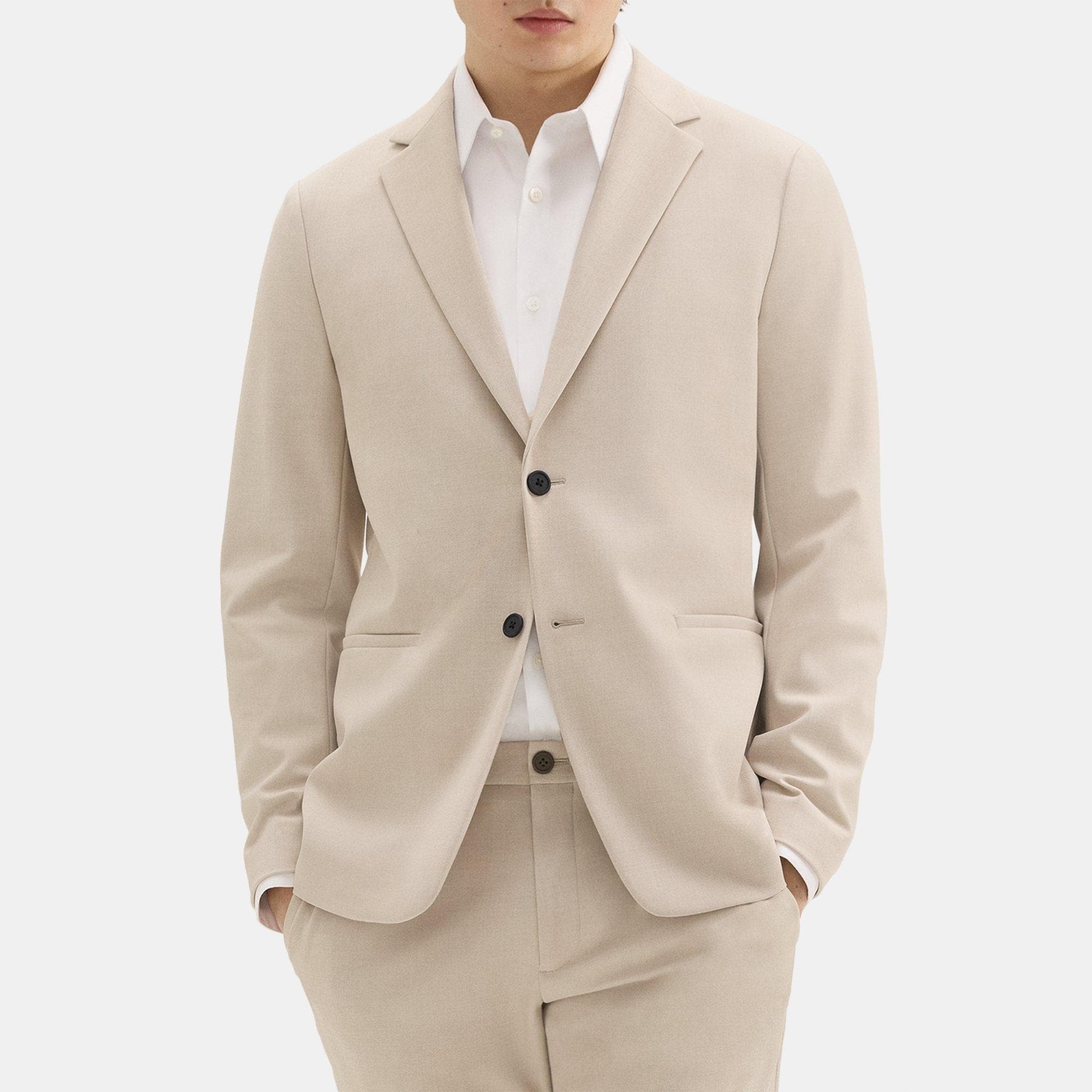 띠어리 Theory Clinton Blazer in Printed Precision Ponte,SAND MULTI