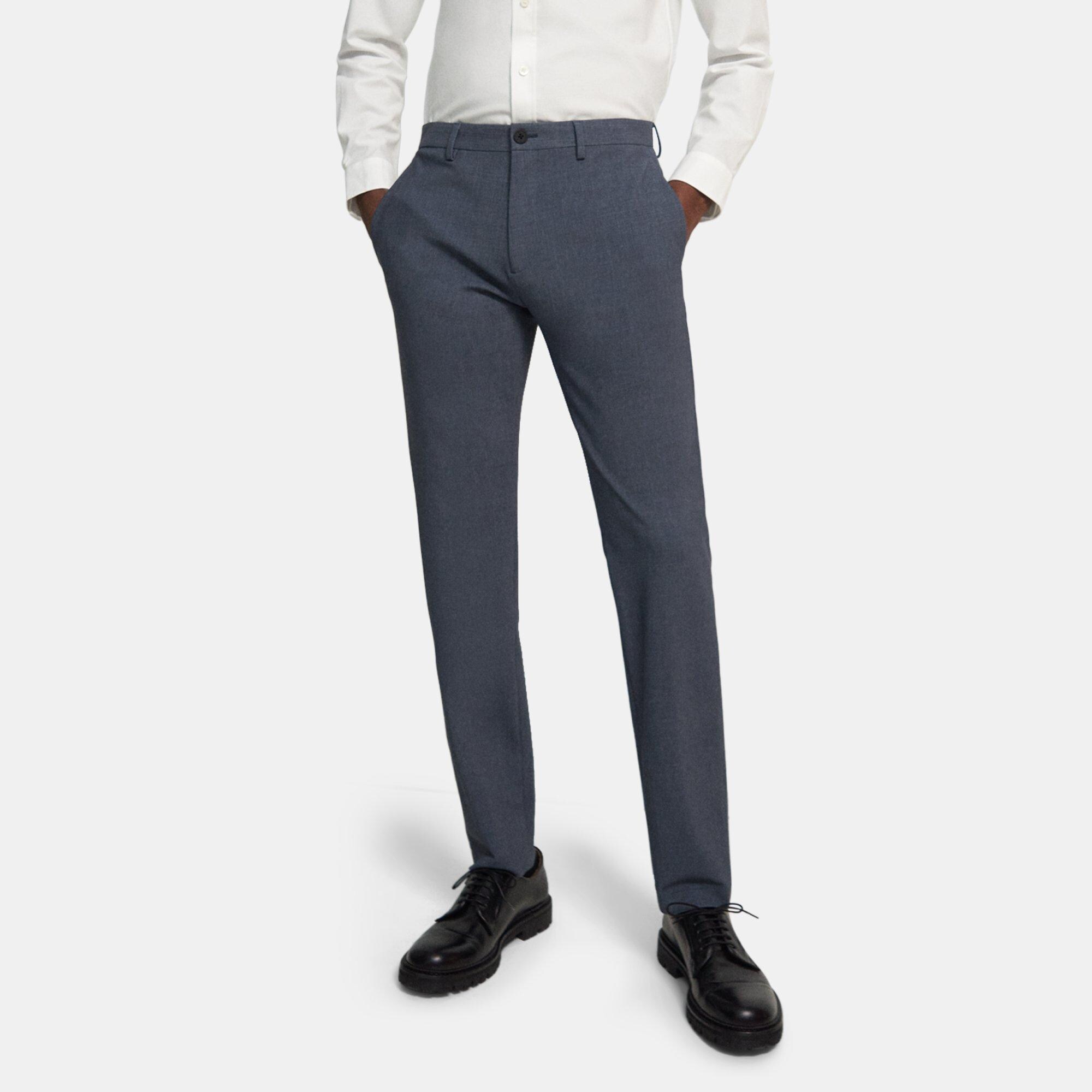 띠어리 Theory Zaine Pant in Printed Precision Ponte,DUSTY BLUE MEL