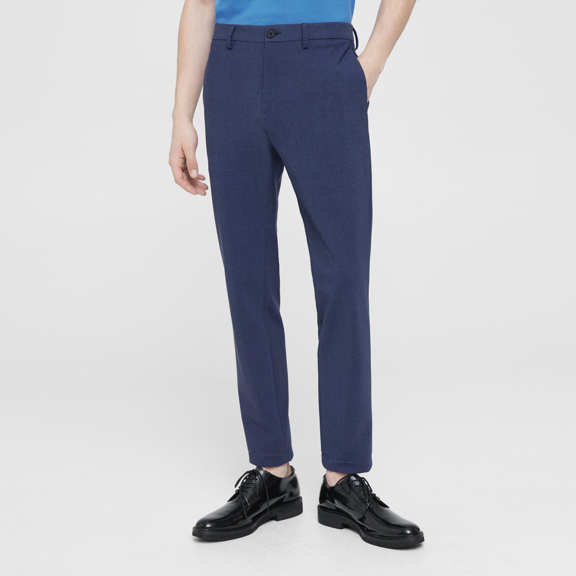 Blue Printed Precision Ponte Zaine Pant | Theory